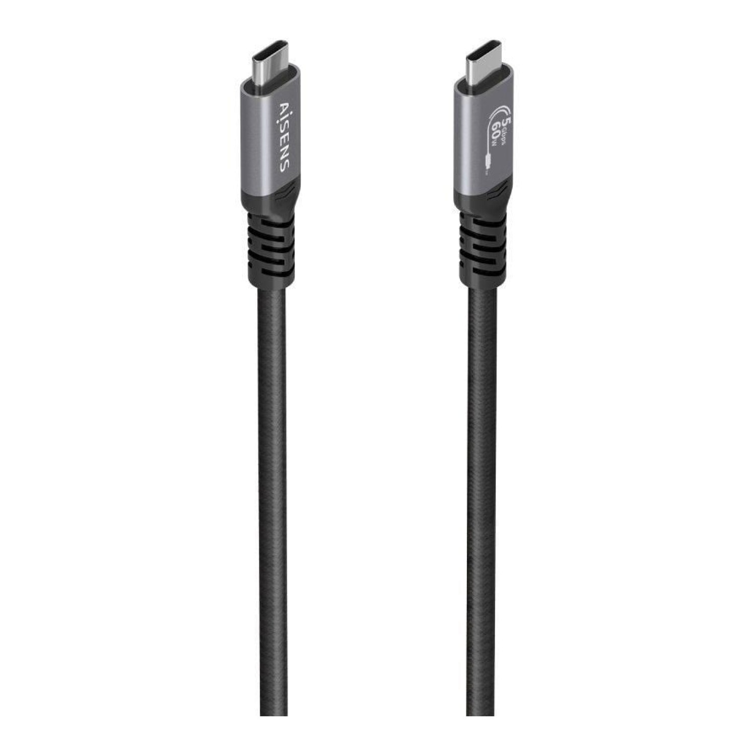 Aisens Cable USB-C 3.2 · 7m · 60W · 5Gbps · Macho-Macho · Negro