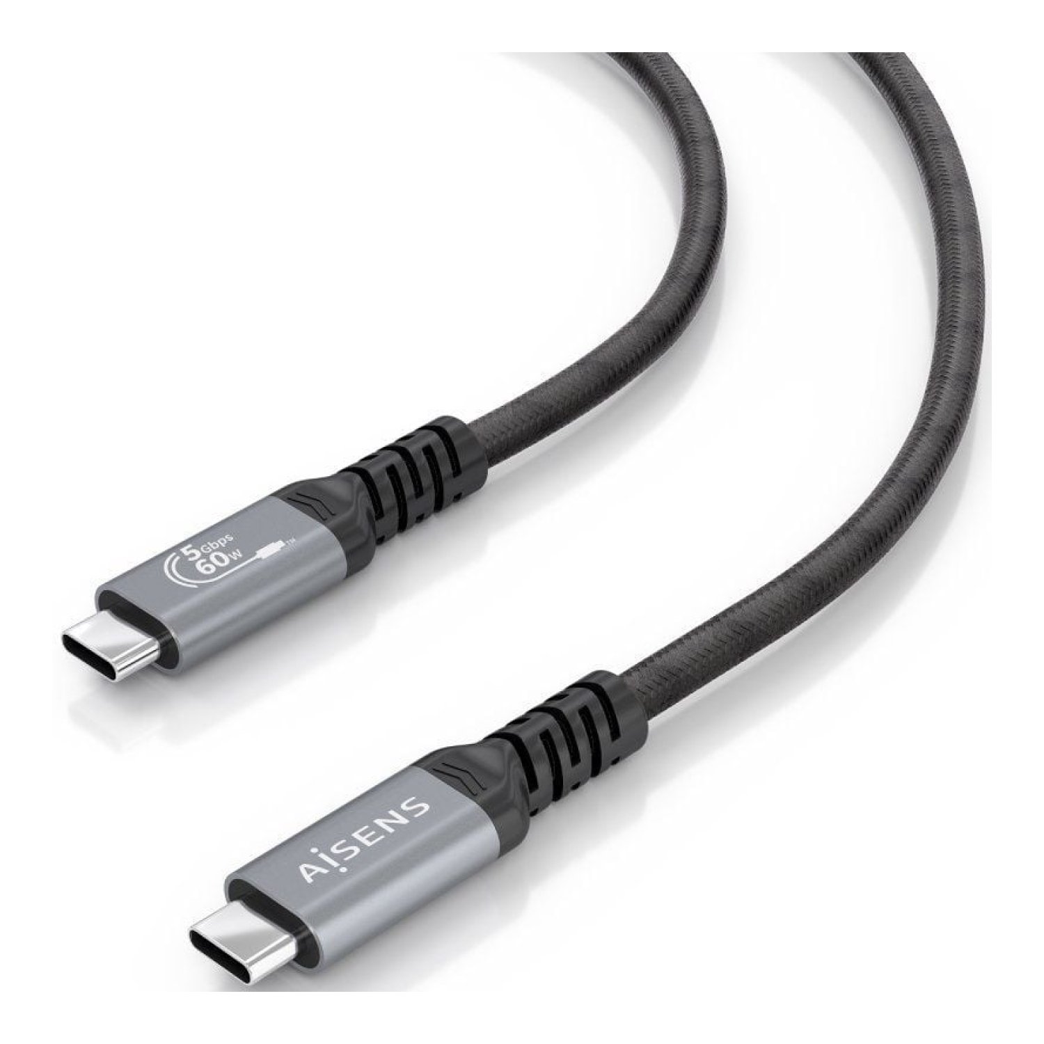Aisens Cable USB-C 3.2 · 7m · 60W · 5Gbps · Macho-Macho · Negro