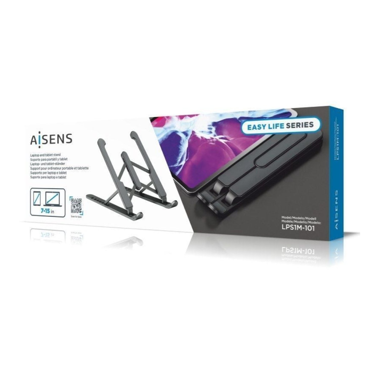 Aisens LPS1M-101 · Soporte Portátil/Tablet · Hasta 15" · Ajustable