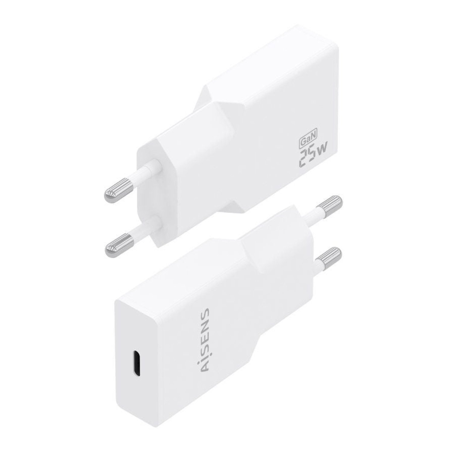 Aisens Cargador GaN · 25W · 1x USB-C · Blanco