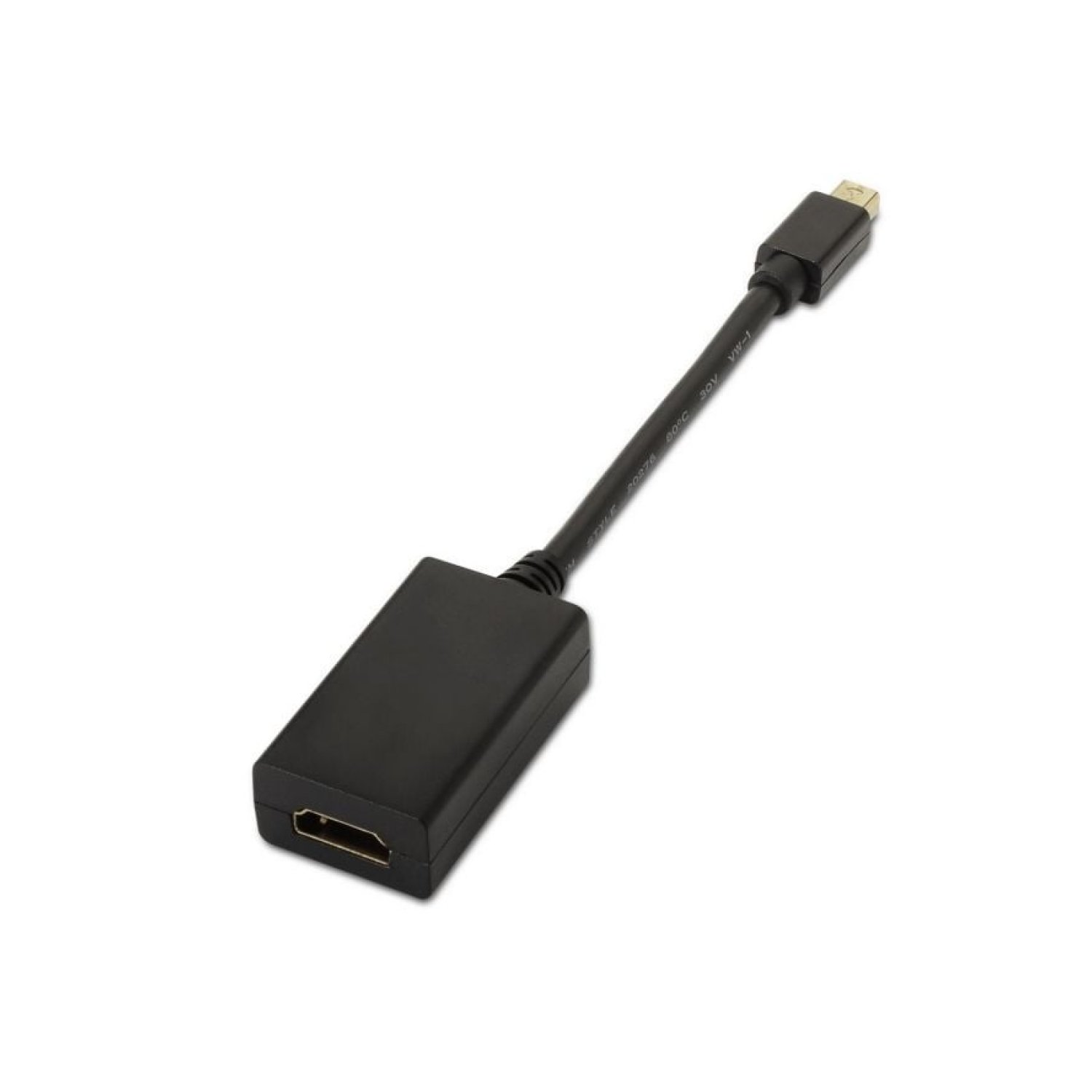 Aisens Conversor · Mini DisplayPort a HDMI · 15cm · Negro