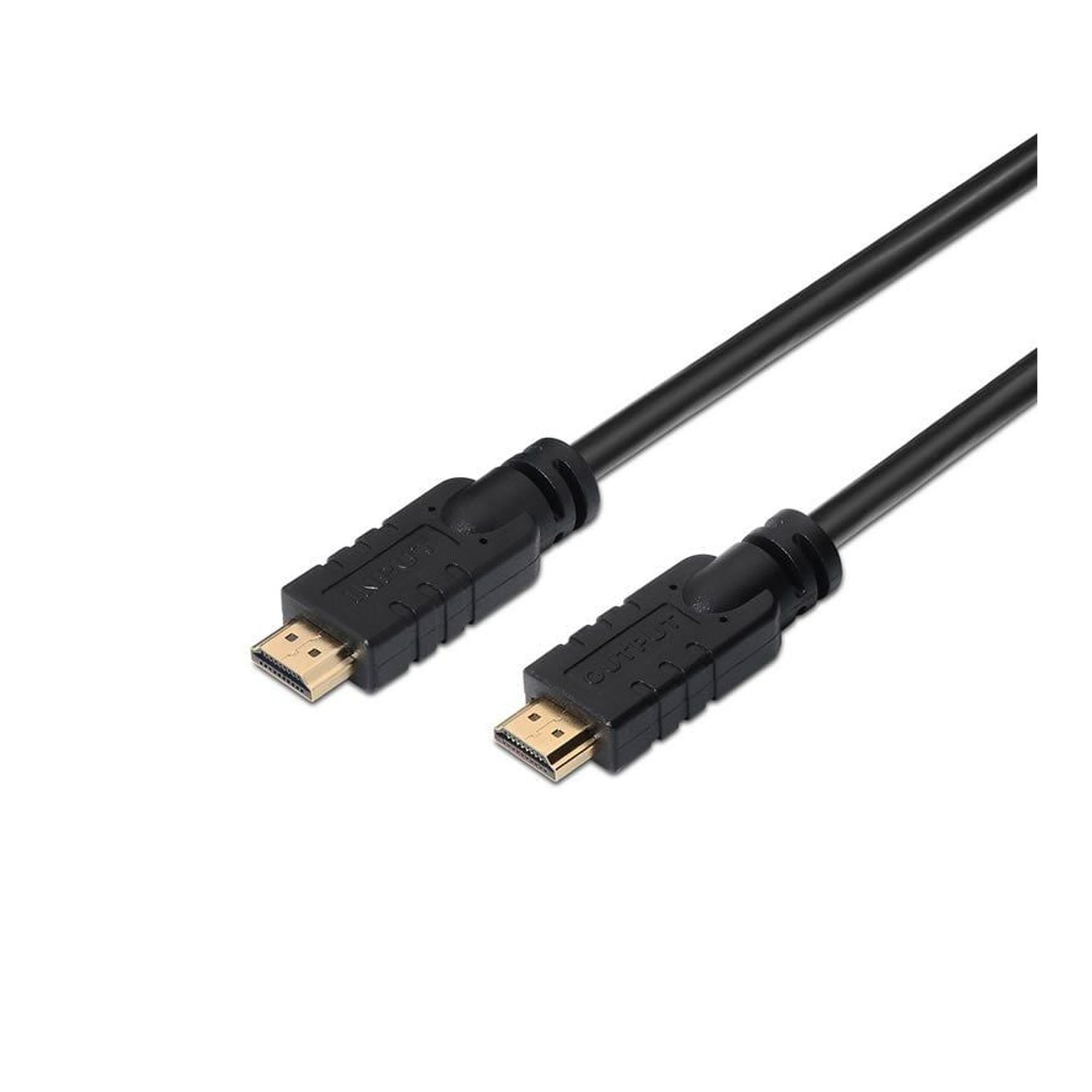 Cable HDMI 4K Aisens A120-0376/ HDMI Macho - HDMI Macho/ Hasta 10W/ 2250Mbps/ 30m/ Negro