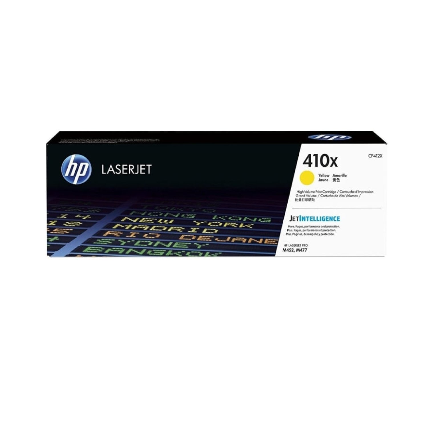 HP 410X · Tóner XL · Amarillo · Alta Capacidad
