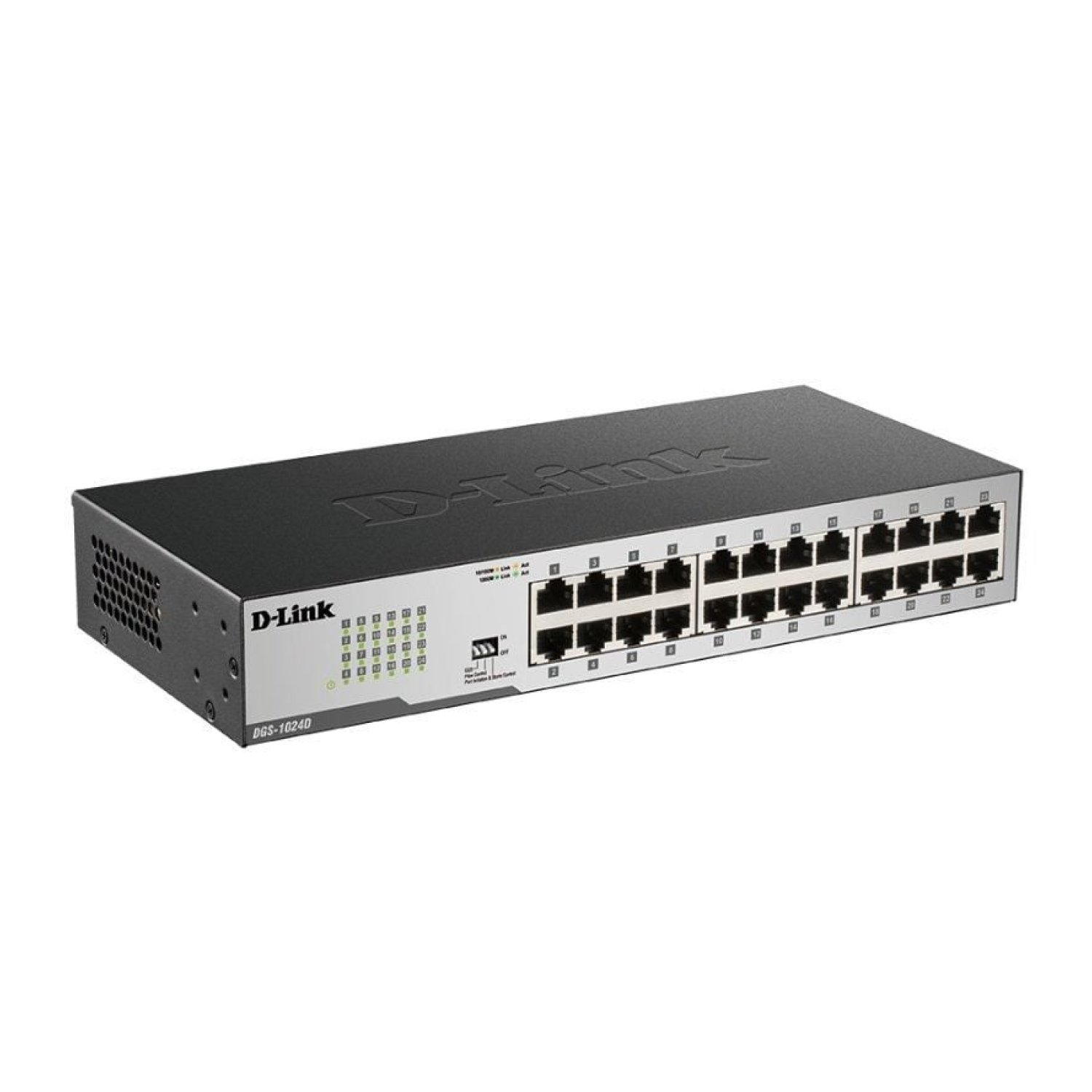 D-Link DGS-1024D · Switch 24 Puertos · Gigabit 10/100/1000 Mbps · RJ-45