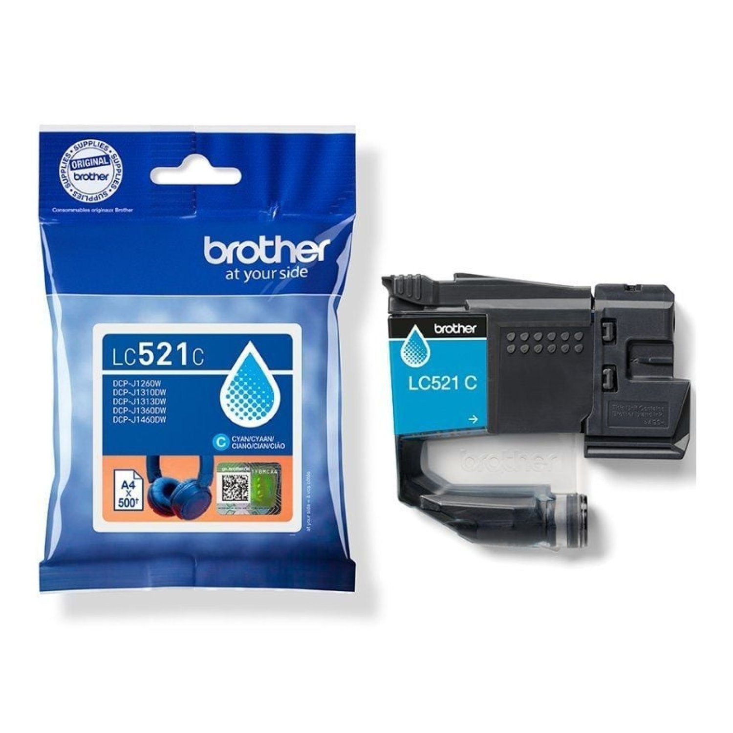 Brother LC521C · Cartucho de Tinta Original · Cian