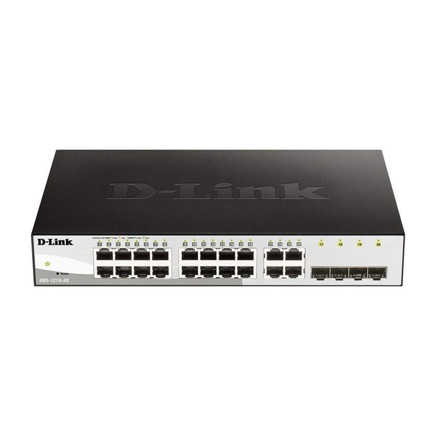 D-Link DGS-1210-20 · Switch Gestionado · 20 Puertos Gigabit · RJ45 10/100/1000 + SFP