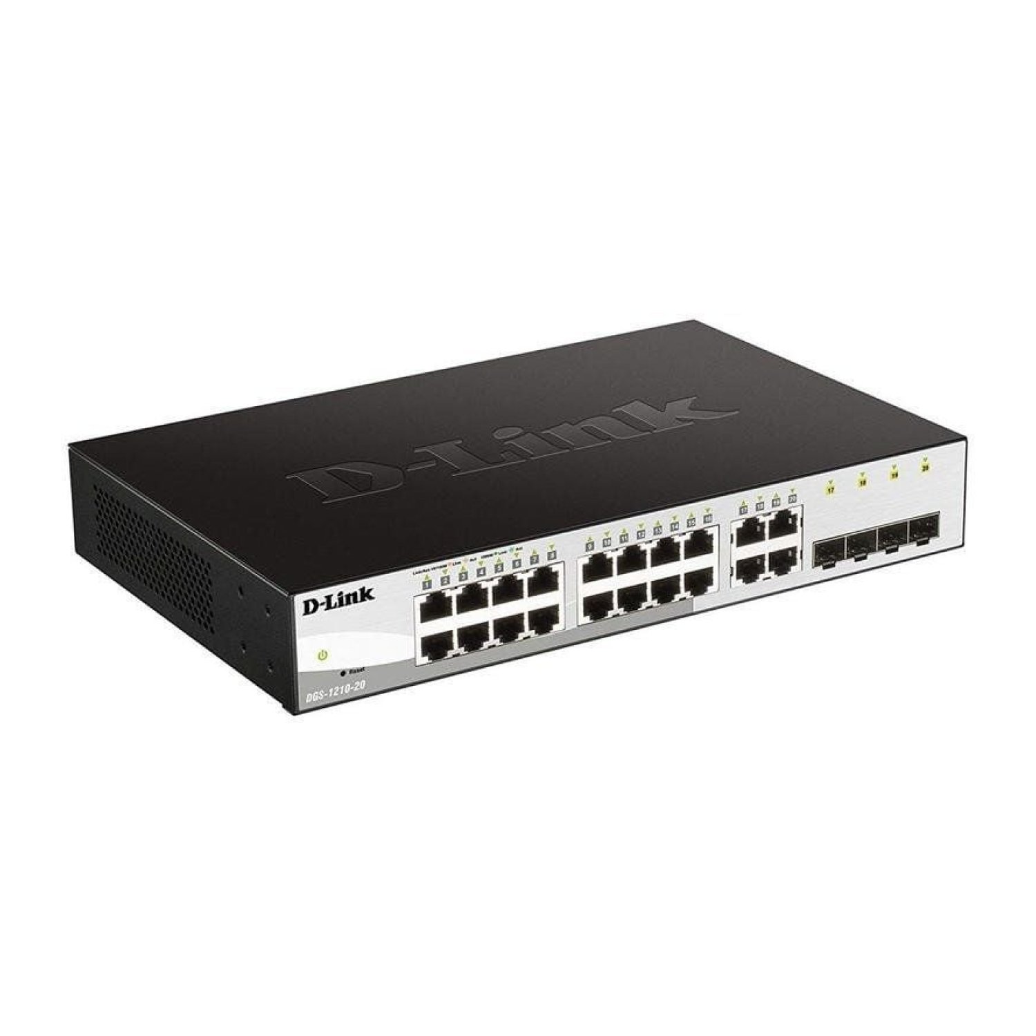 D-Link DGS-1210-20 · Switch Gestionado · 20 Puertos Gigabit · RJ45 10/100/1000 + SFP