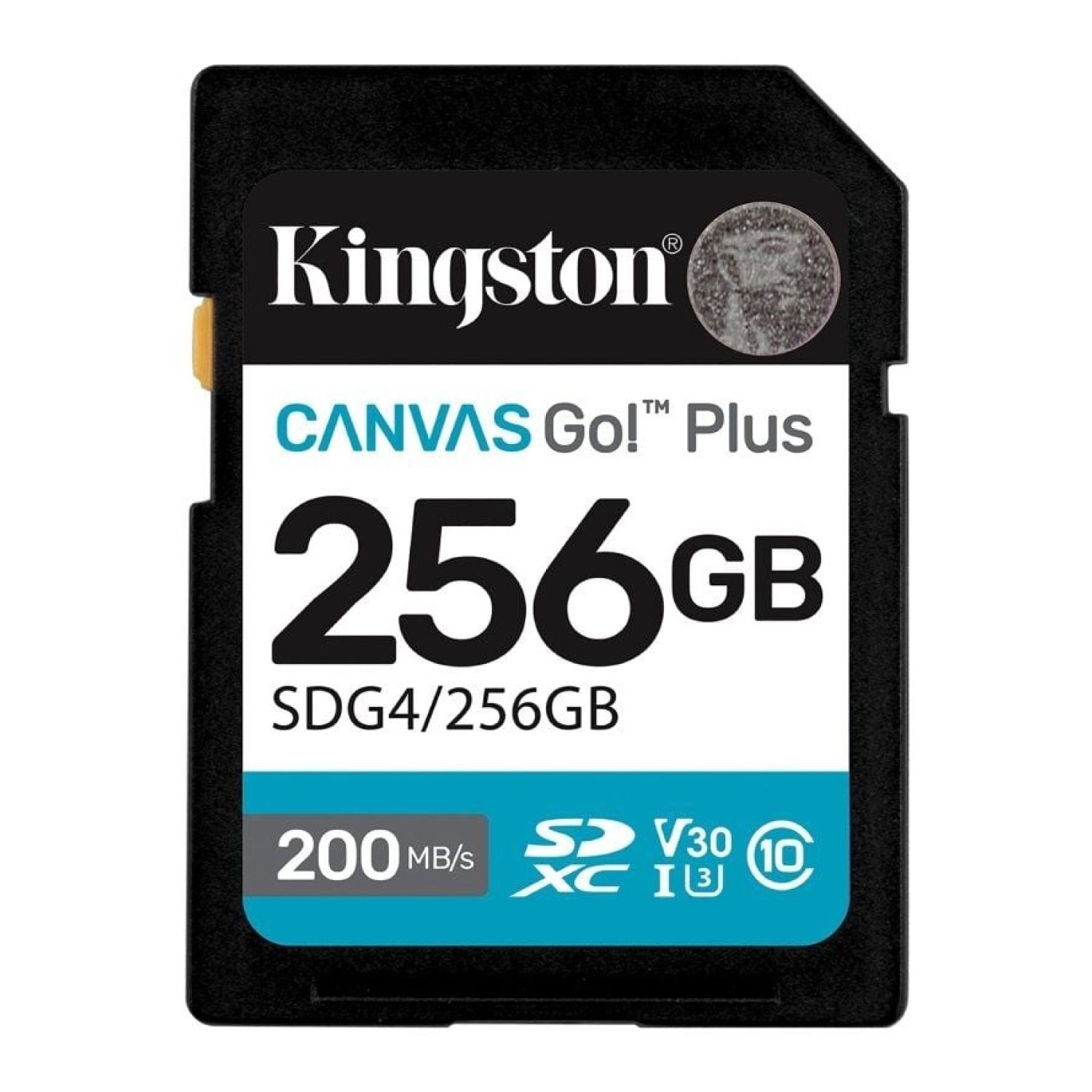 Kingston Canvas Go! Plus · 256GB · SDXC · Clase 10 · Hasta 200MB/s