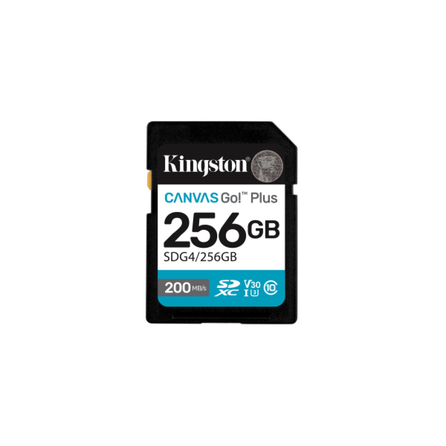 Kingston Canvas Go! Plus · 256GB · SDXC · Clase 10 · Hasta 200MB/s