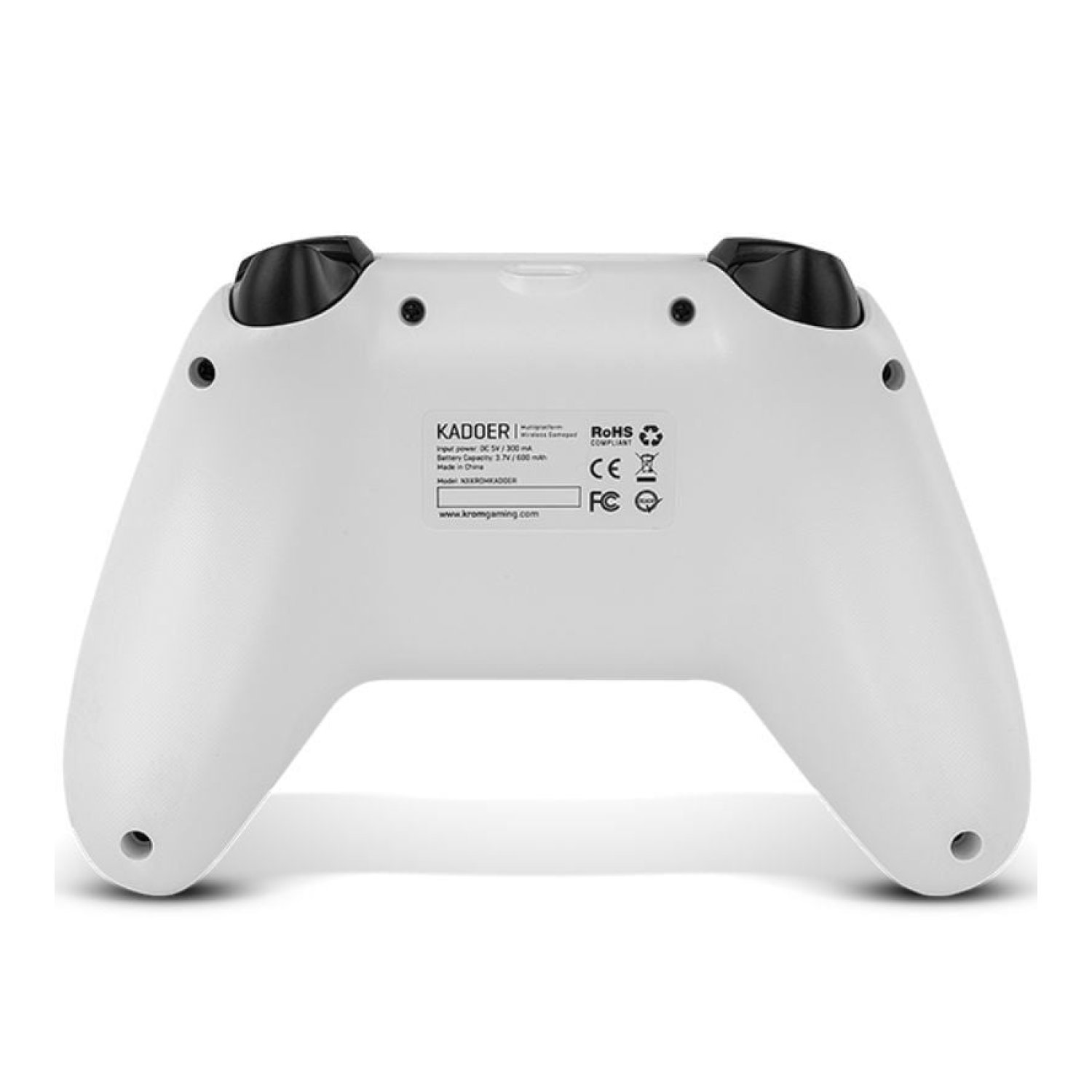 Krom Kadoer · Gamepad Inalámbrico · Blanco