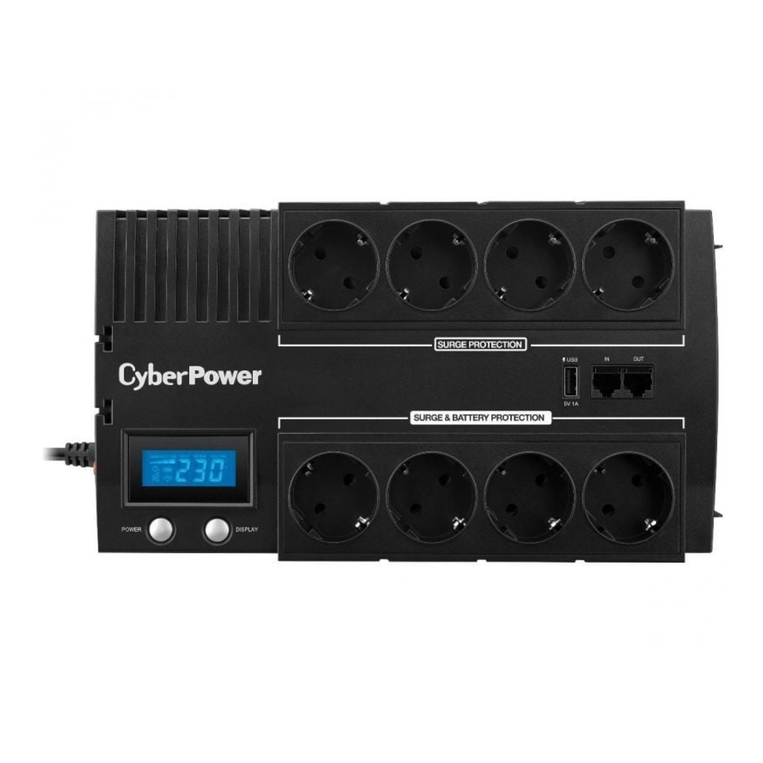 CyberPower BR1200ELCD · SAI Línea Interactiva · 1200VA/720W · 8 Salidas
