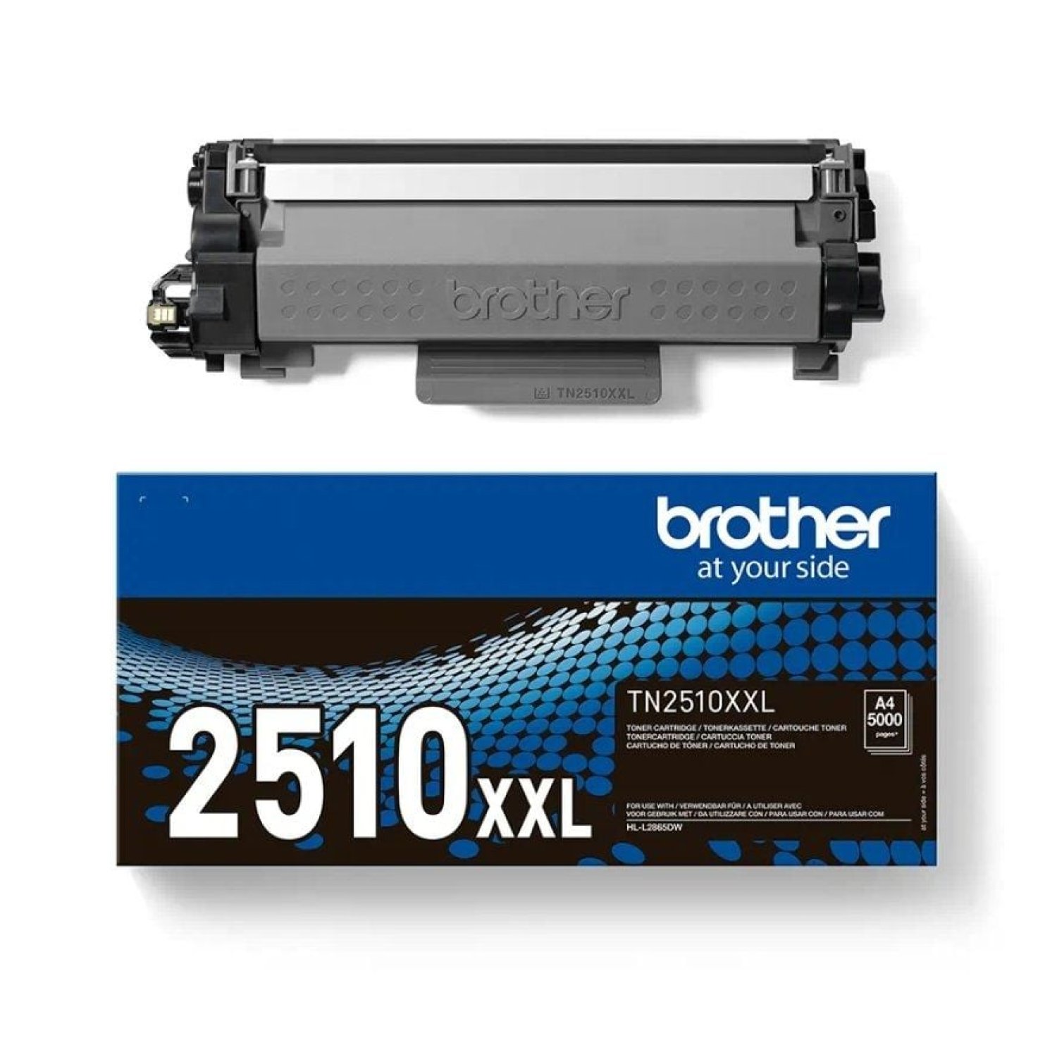 Brother TN2510XXL · Tóner Original · Alta Capacidad · Negro