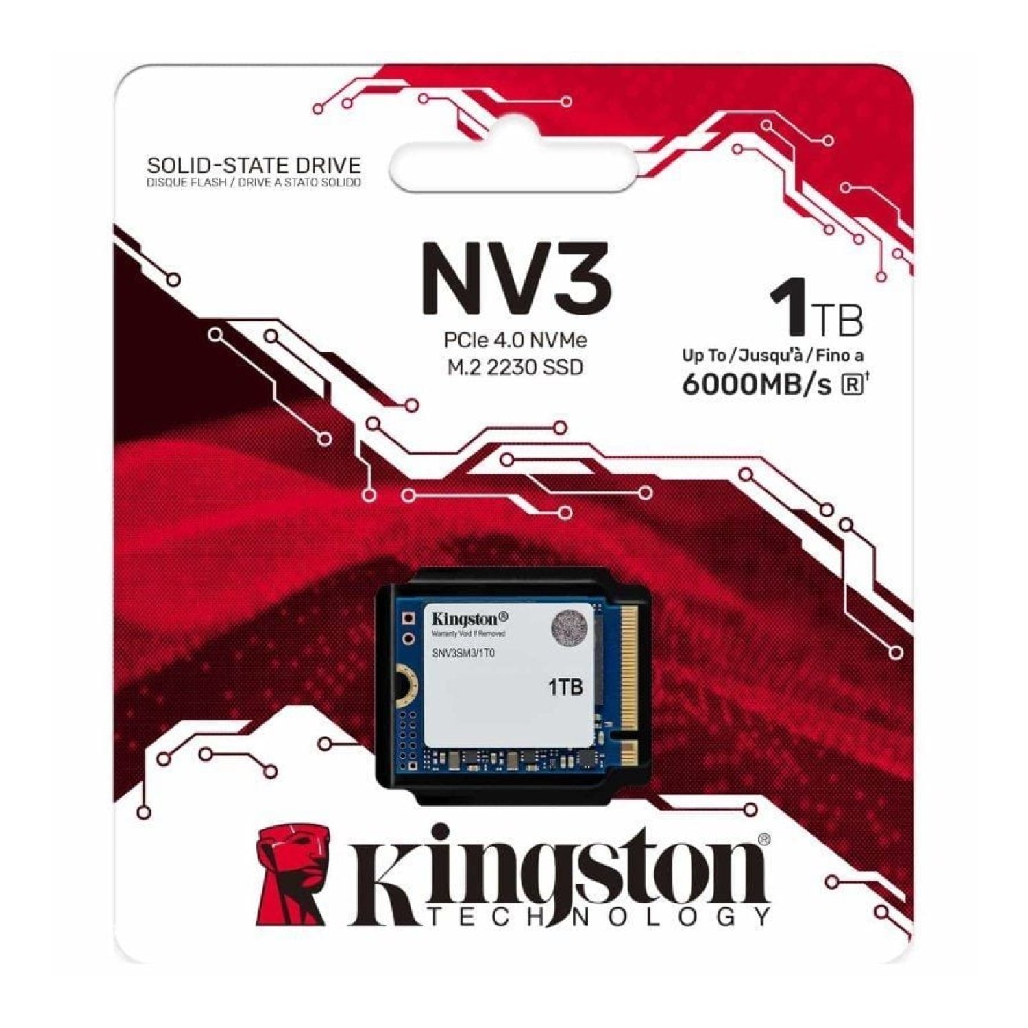 Kingston NV3 · 1TB SSD · M.2 2230 · PCIe Gen4