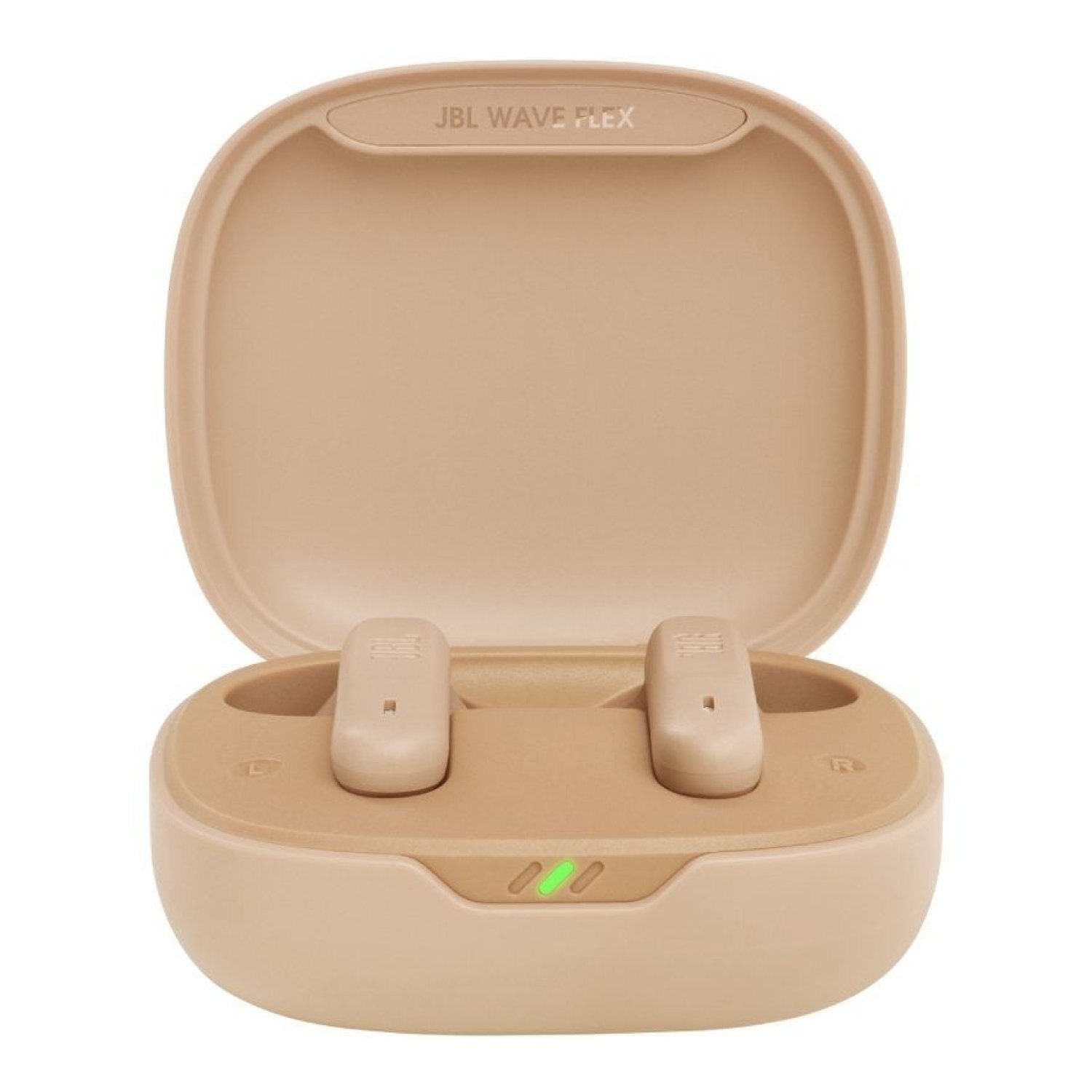 JBL Wave Flex · Auriculares Bluetooth · Autonomía 8h · Estuche de carga · Beige
