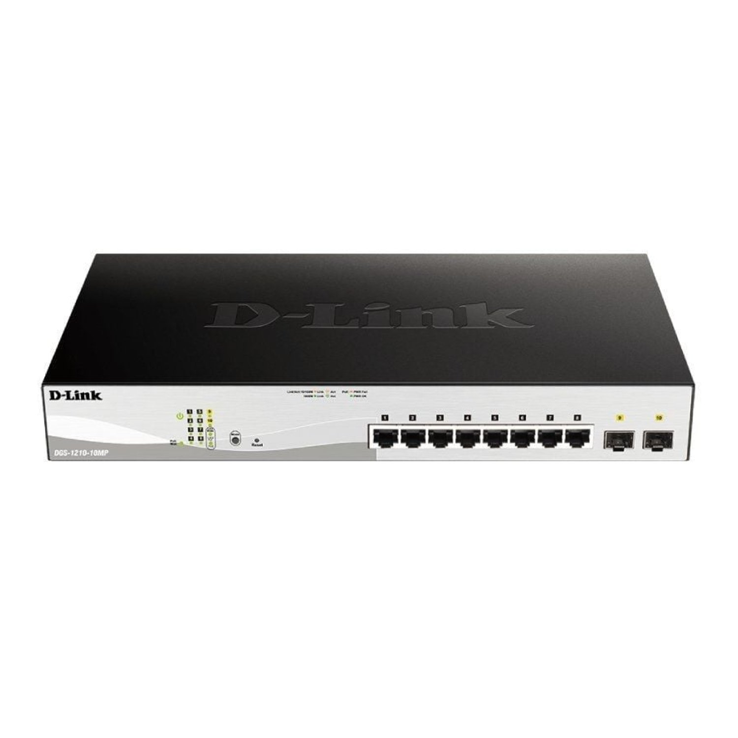 D-Link DGS-1210-10MP · Switch Gestionable · 10 Puertos Gigabit · PoE · SFP