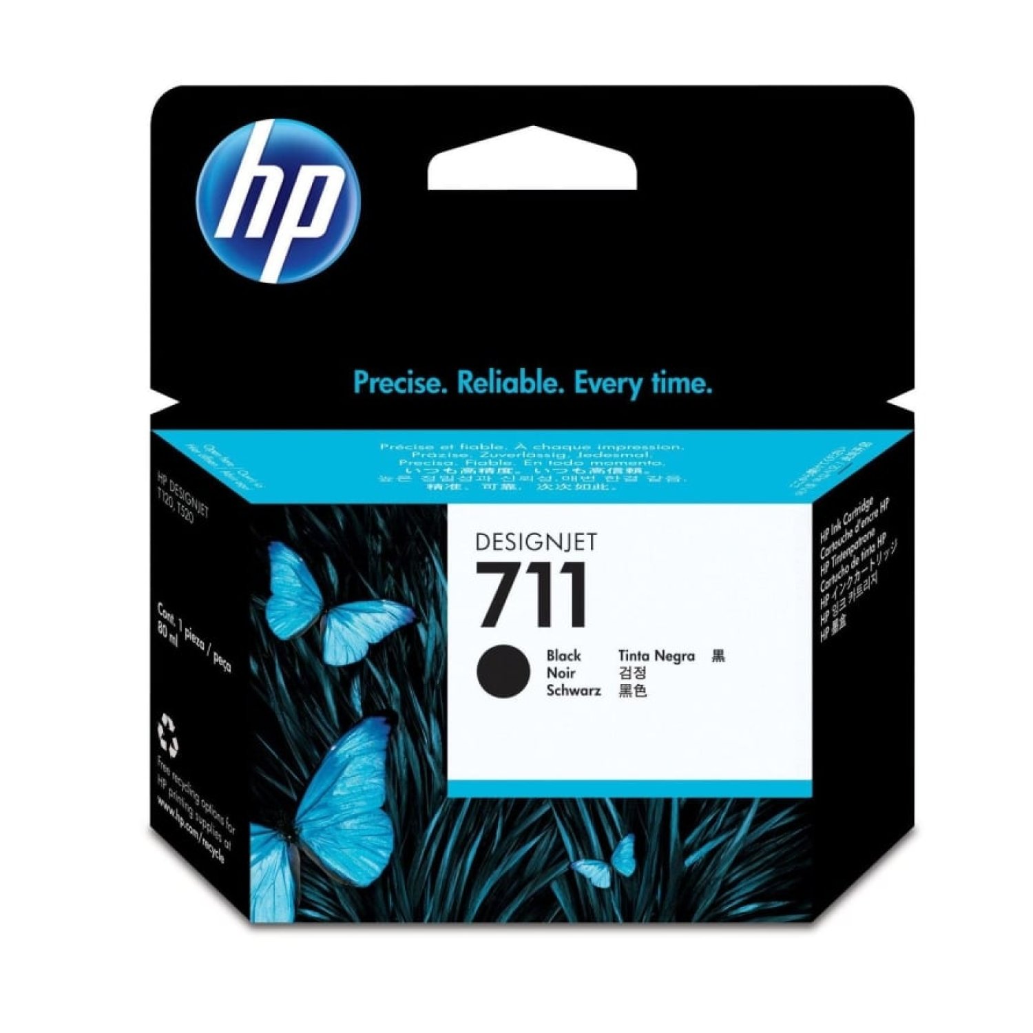 HP · Cartucho de Tinta Original · Nº711 · Negro