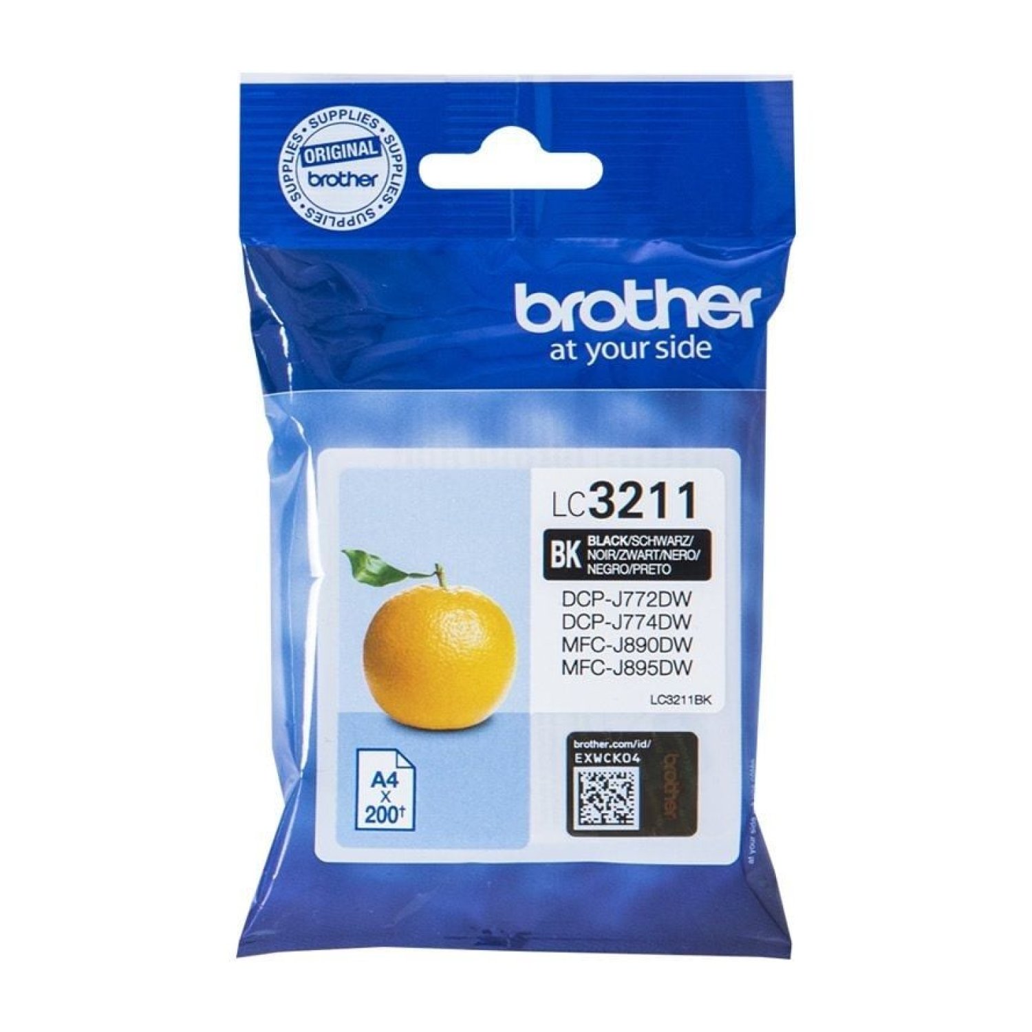 Brother LC-3211BK · Cartucho de Tinta Original · Negro