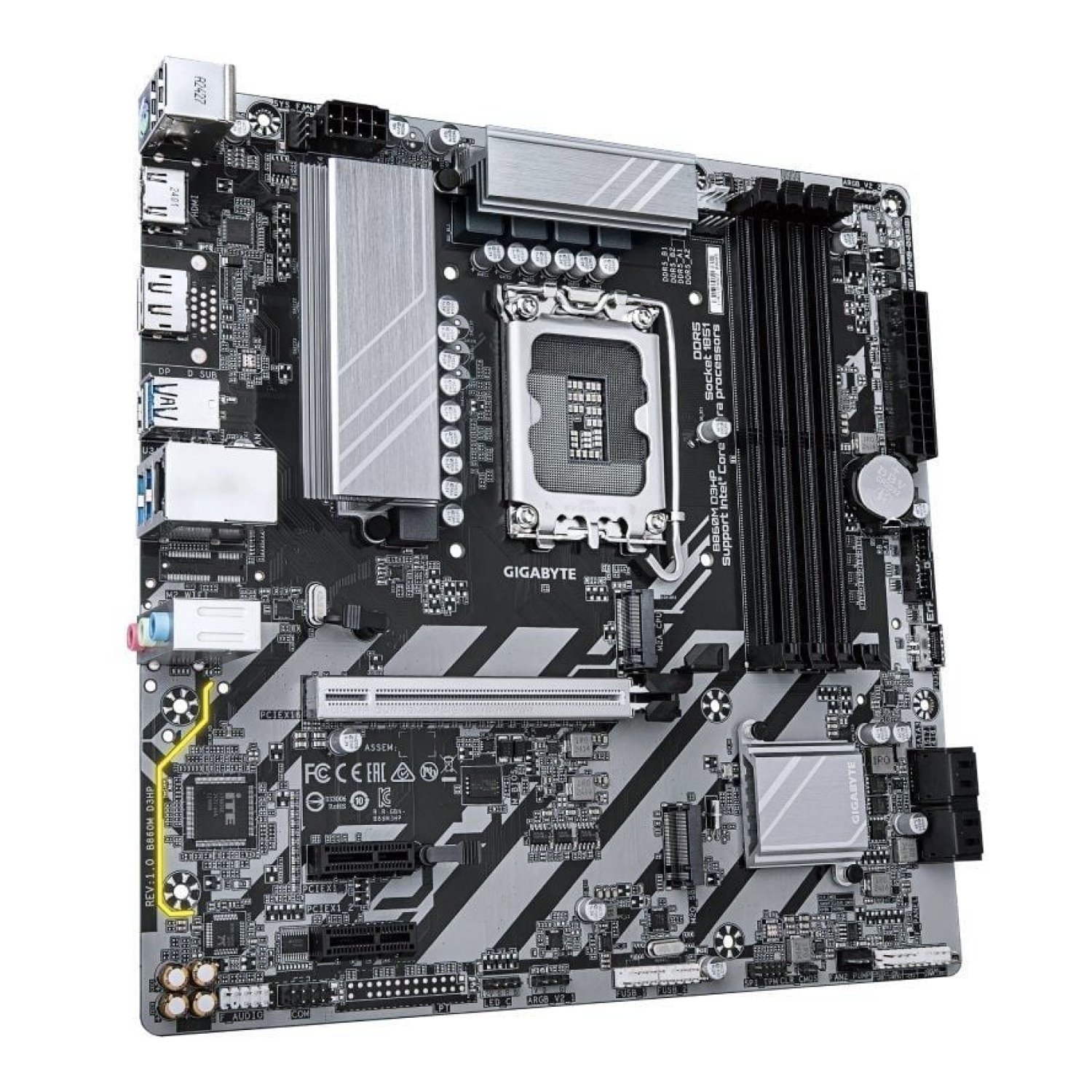 Gigabyte B860M DS3H · Socket 1851 · Micro ATX · DDR5 · PCIe 5.0
