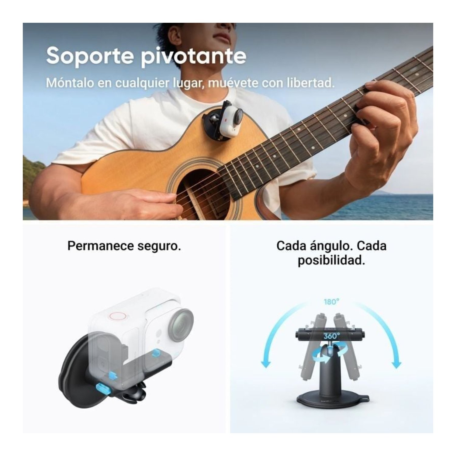 Insta360 GO Ultra · Cámara 4K 360° · Pack Creador · Negra