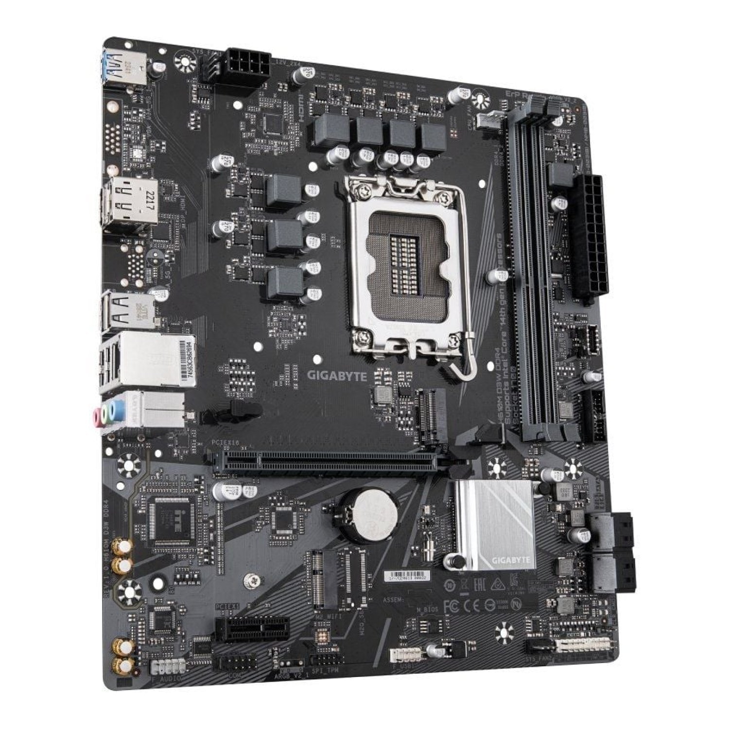 Gigabyte H610M D3W · Socket 1700 · DDR4 · PCIe 4.0 · Micro ATX