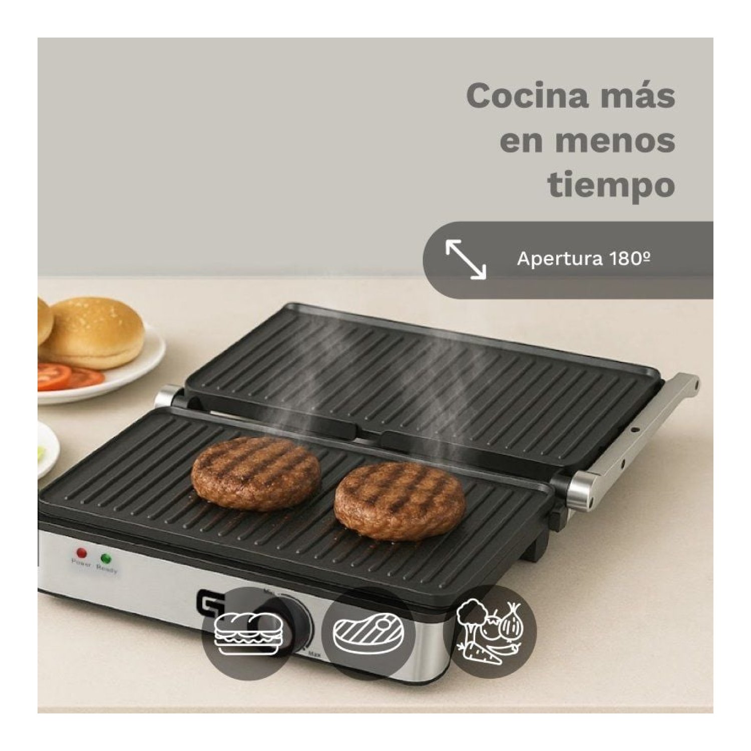 Grunkel GRL-Extreme · Grill Eléctrico · 2000W · 290x260mm