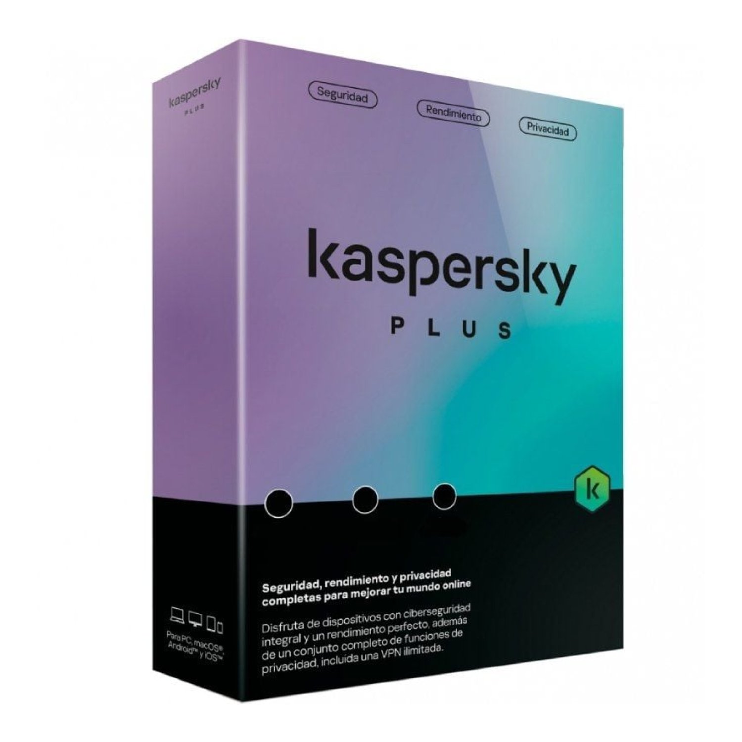 Kaspersky Plus · Antivirus · 3 Dispositivos · 1 Año