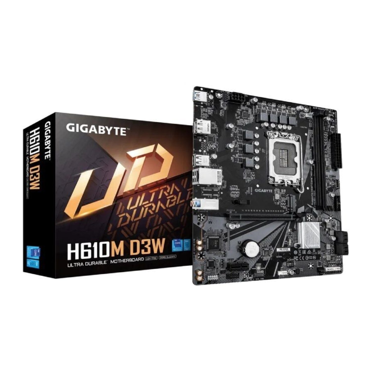 Gigabyte H610M D3W · Socket 1700 · DDR5 · PCIe 4.0 · Micro ATX