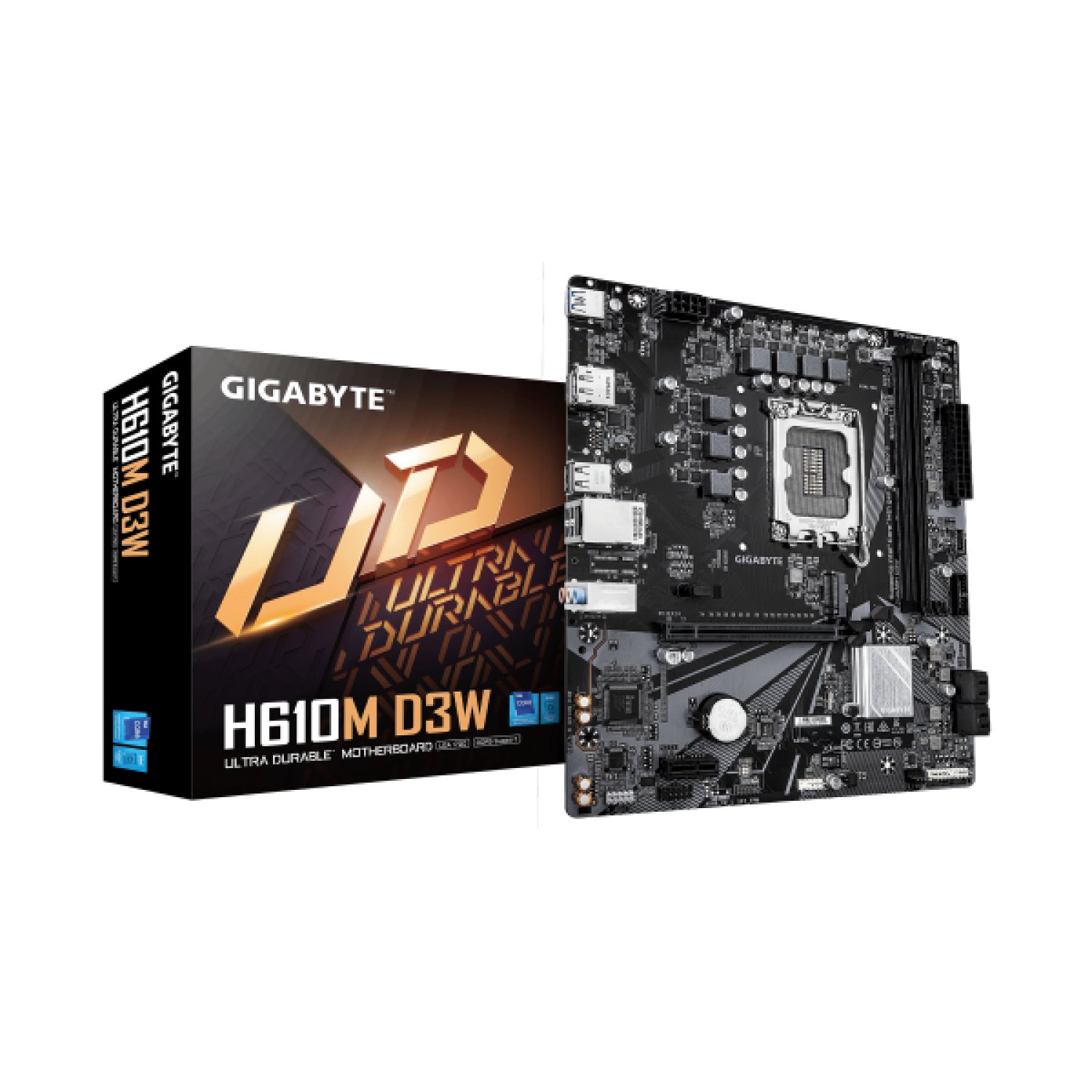 Gigabyte H610M D3W · Socket 1700 · DDR5 · PCIe 4.0 · Micro ATX