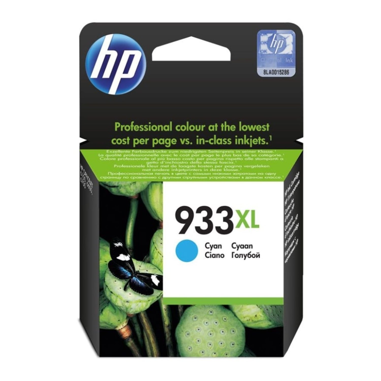 HP · Cartucho Tinta 933 XL · Alta Capacidad · Cian