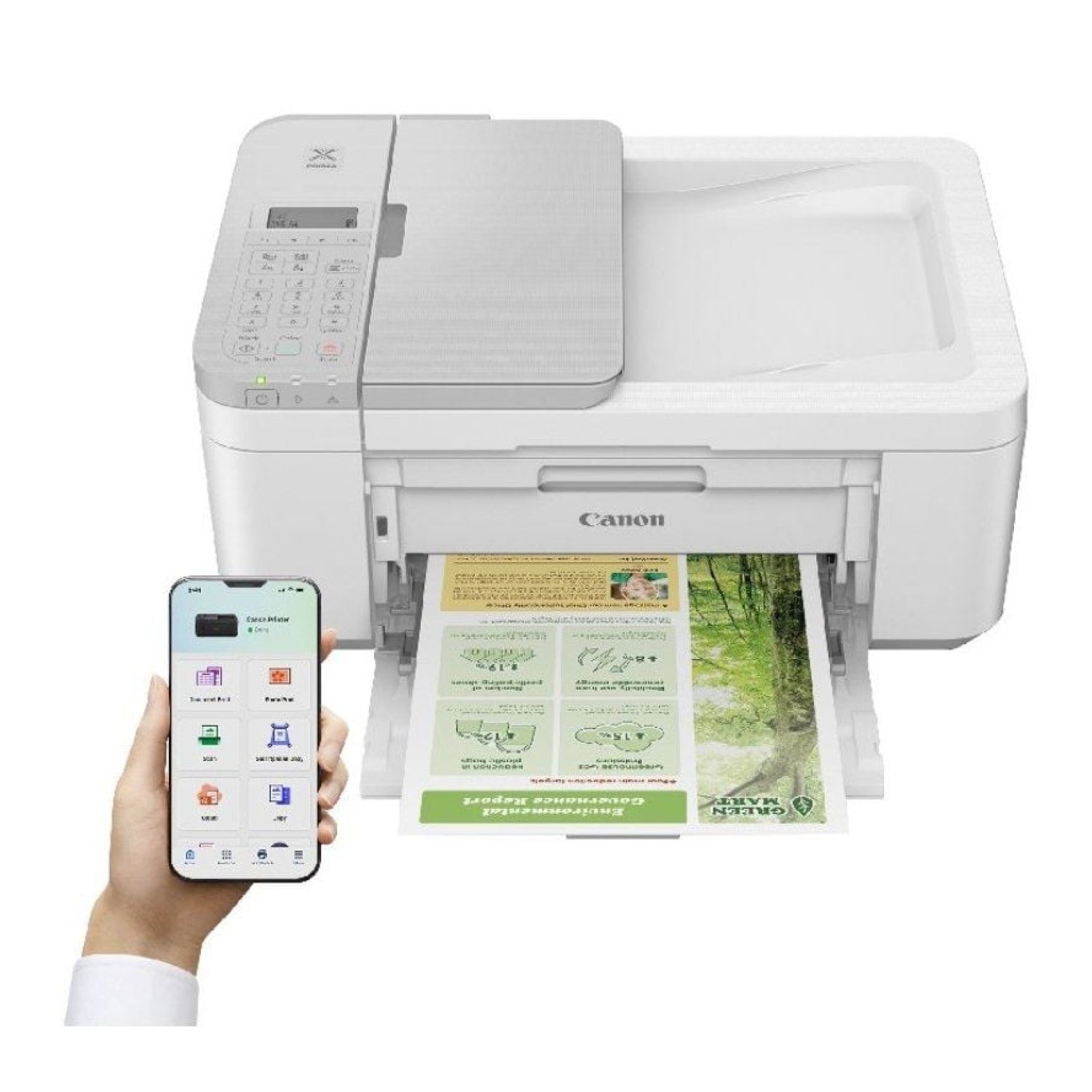 Canon PIXMA TR4756i · Multifunción WiFi · Impresión Duplex · Fax · Blanca