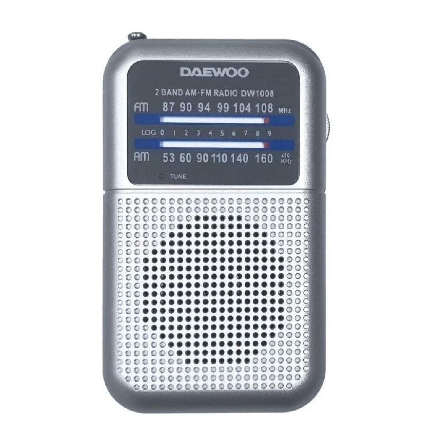 Daewoo DW1008 · Radio Portátil · Plata