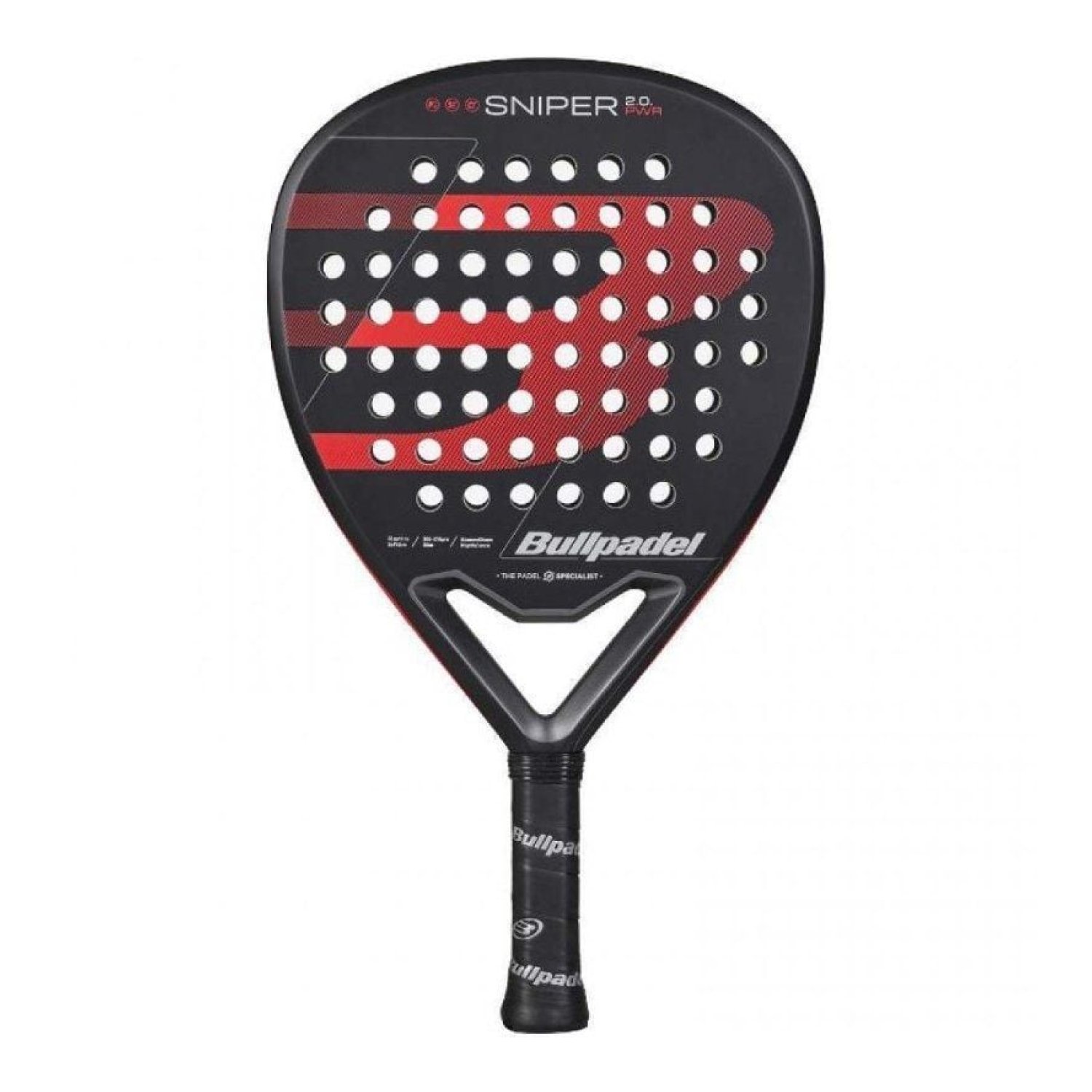 Bullpadel Sniper 2.0 Power 2026 · Pala de Pádel · Negra y Roja