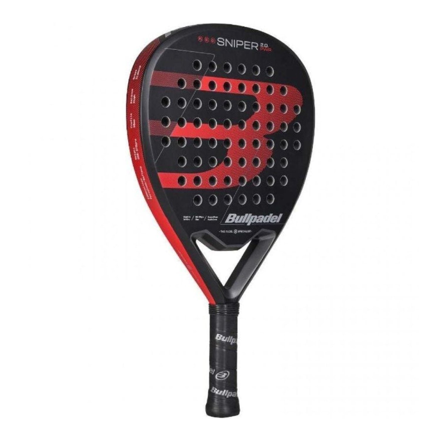 Bullpadel Sniper 2.0 Power 2026 · Pala de Pádel · Negra y Roja