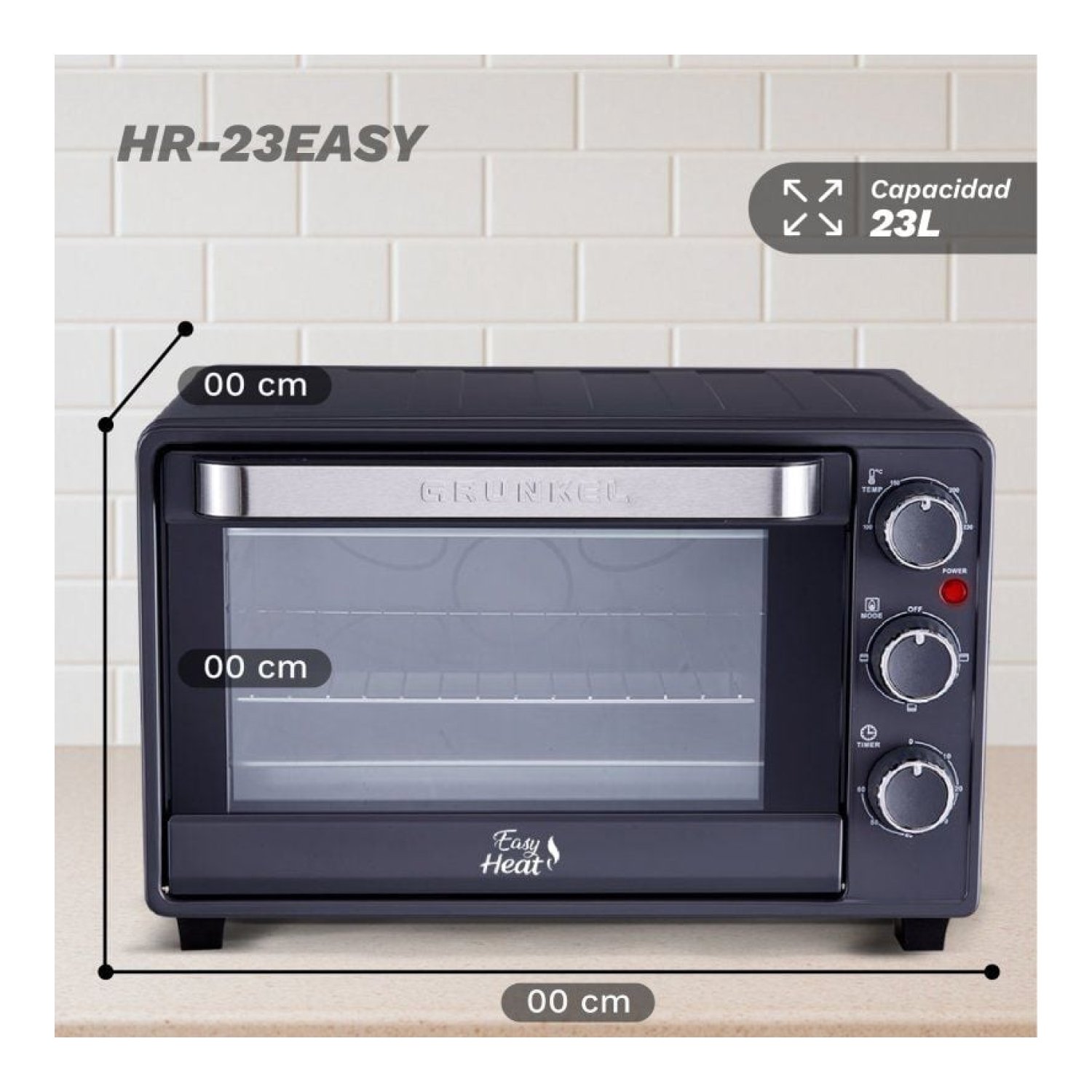 Grunkel HR-23Easy · Horno Sobremesa · 23L · 1600W
