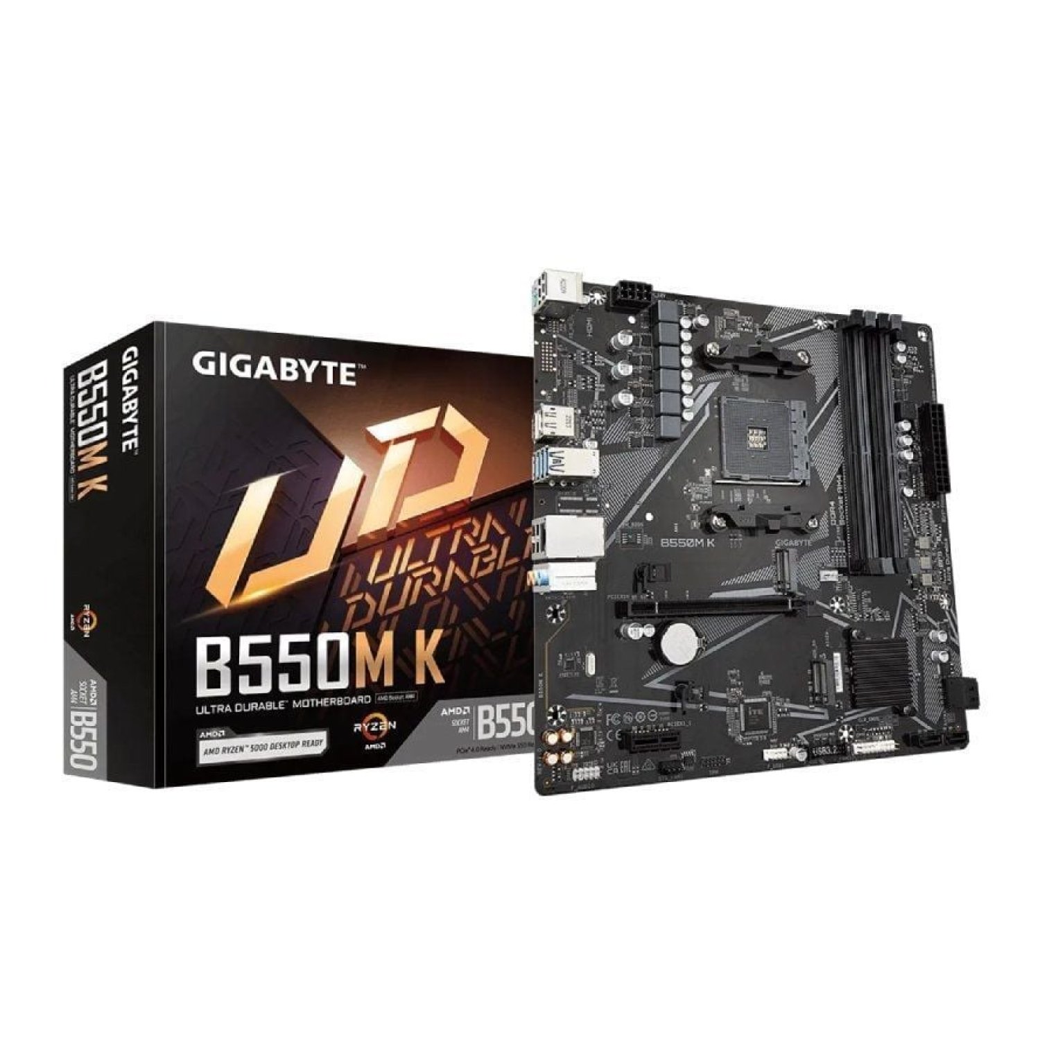 Gigabyte B550M K · Socket AM4 · Micro ATX · DDR4 · PCIe 4.0