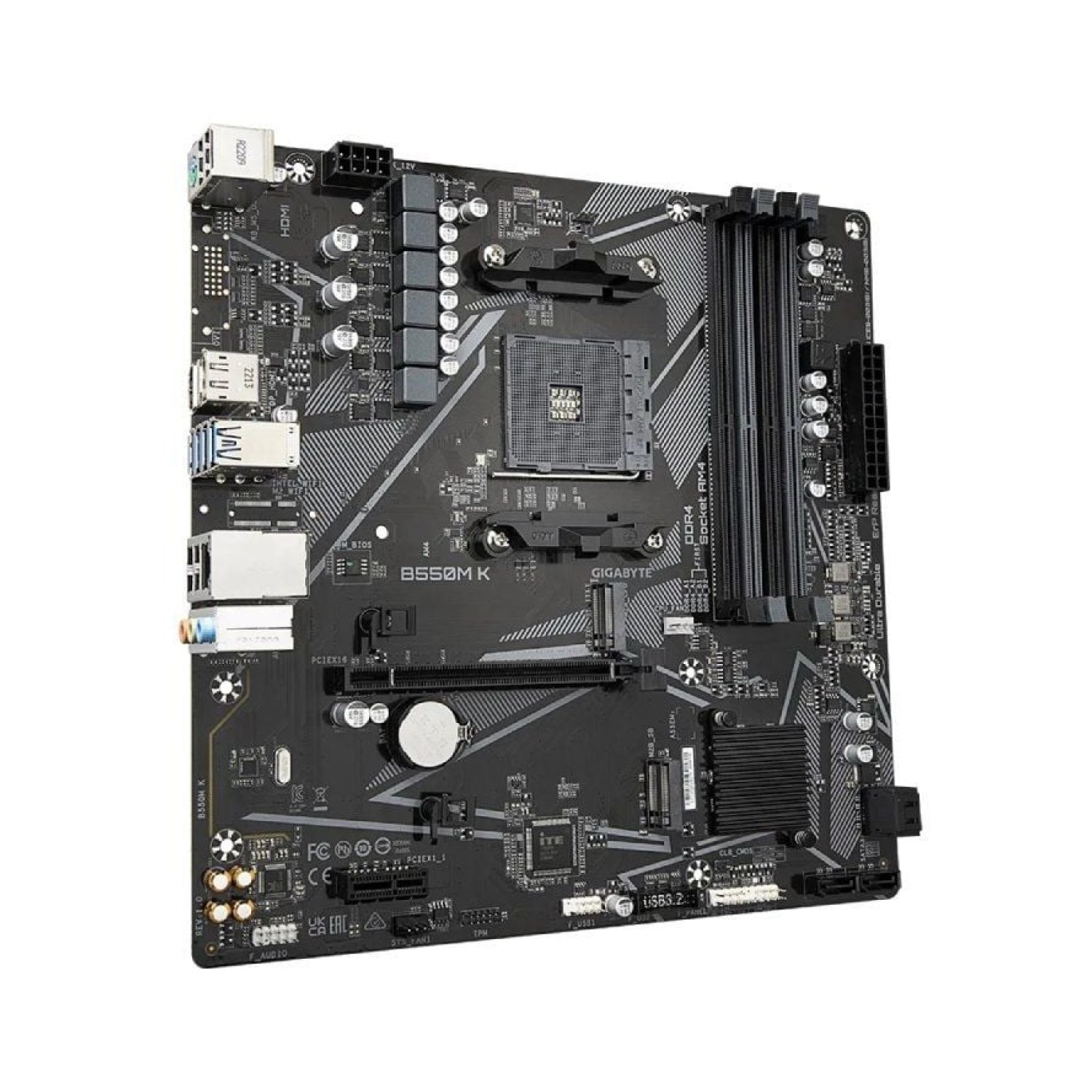 Gigabyte B550M K · Socket AM4 · Micro ATX · DDR4 · PCIe 4.0