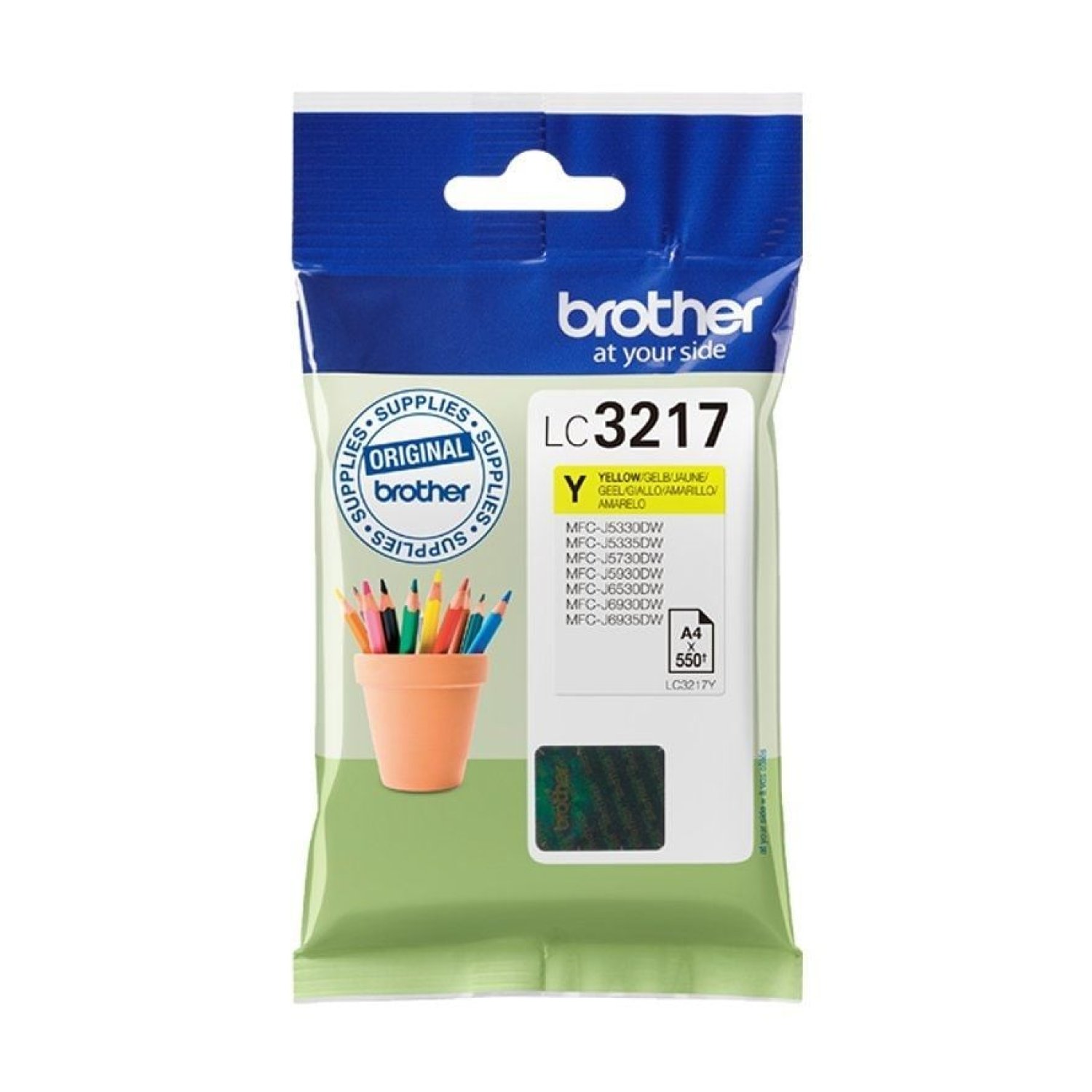 Brother LC-3217Y · Cartucho Tinta Original · Amarillo