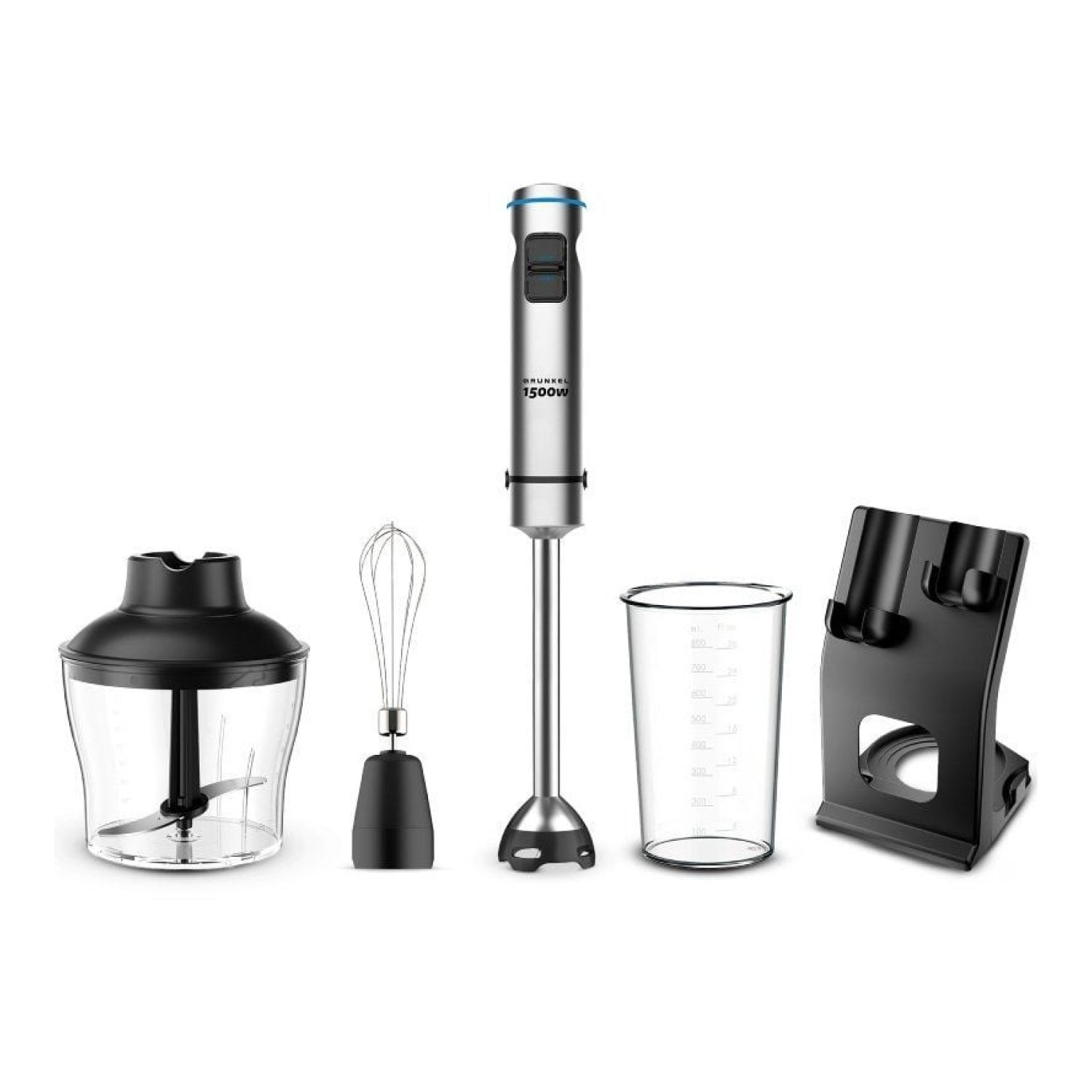 Grunkel BM-1500 · Batidora de Mano · 1500W · 0,8L · Accesorios 4 en 1