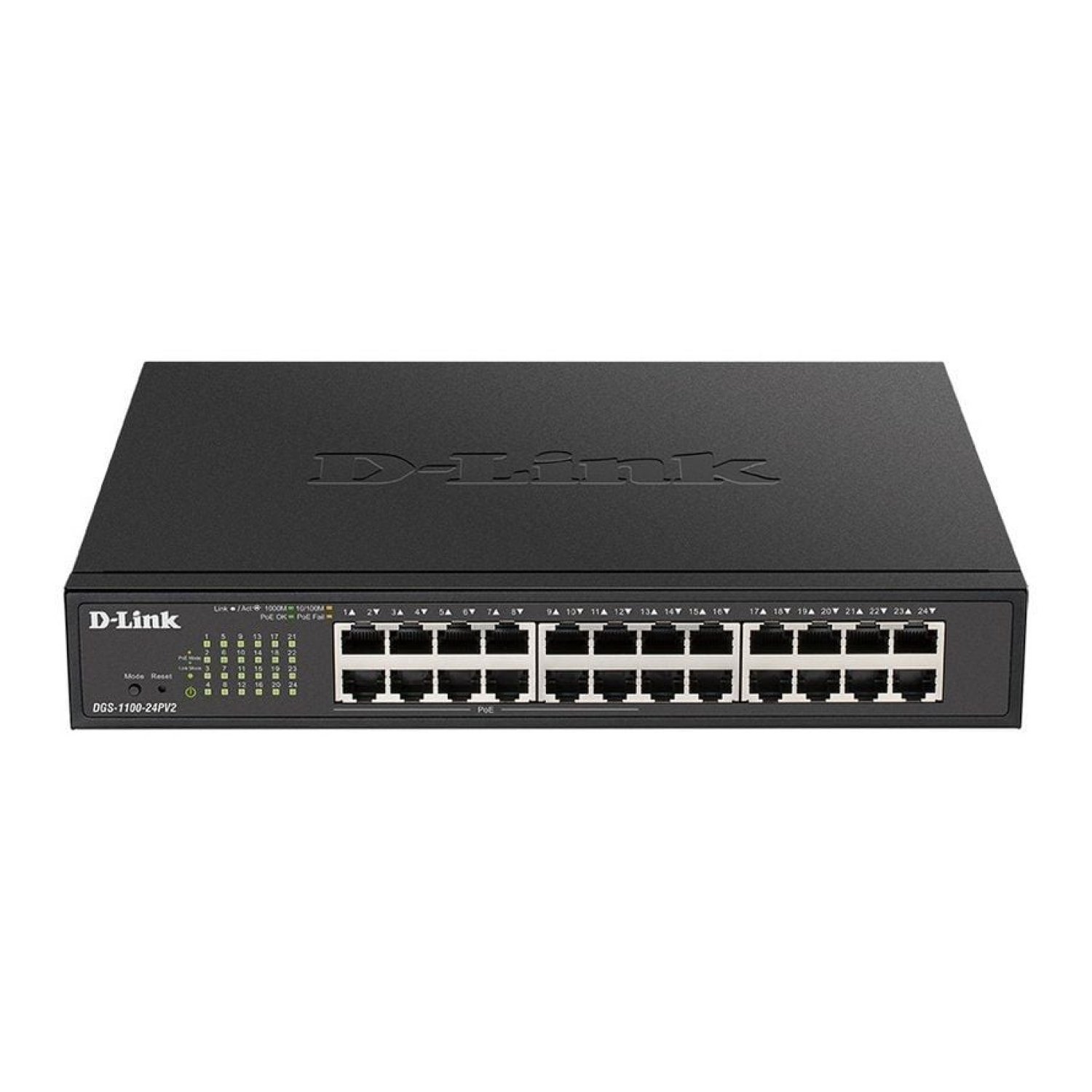 D-Link DGS-1100-24PV2 · Switch Gestionable · 24 Puertos Gigabit · PoE · RJ-45