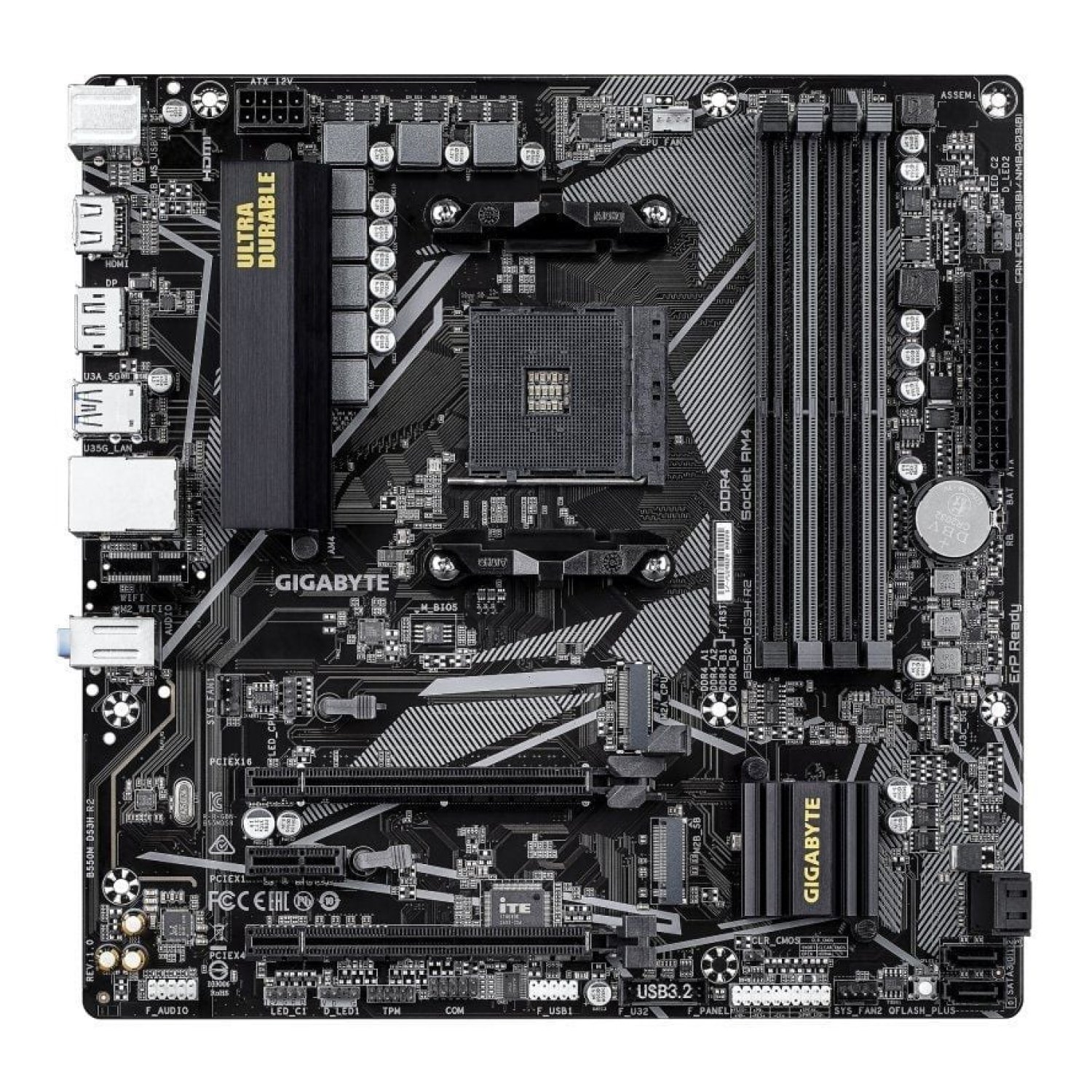 Gigabyte B550M DS3H R2 · Socket AM4 · Micro ATX · DDR4 · PCIe 4.0