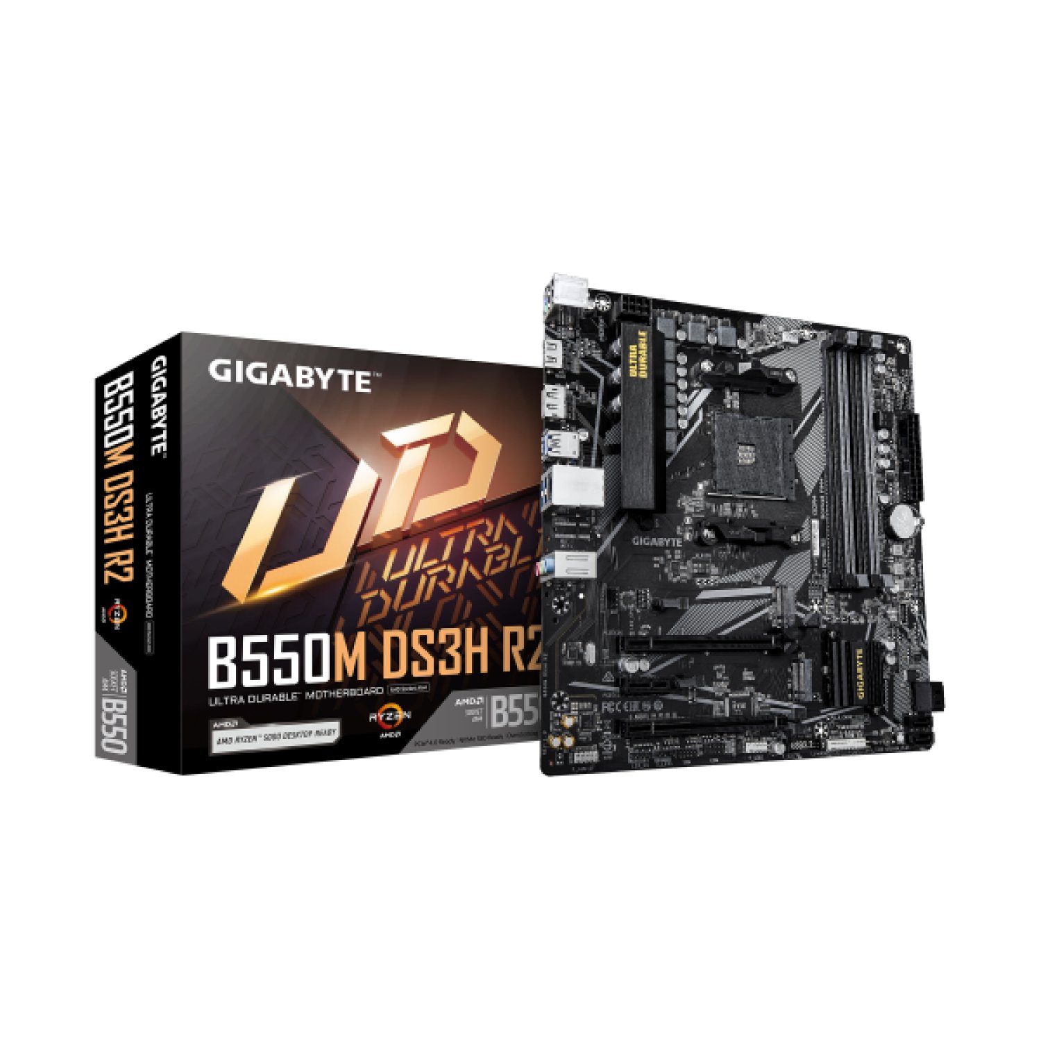 Gigabyte B550M DS3H R2 · Socket AM4 · Micro ATX · DDR4 · PCIe 4.0