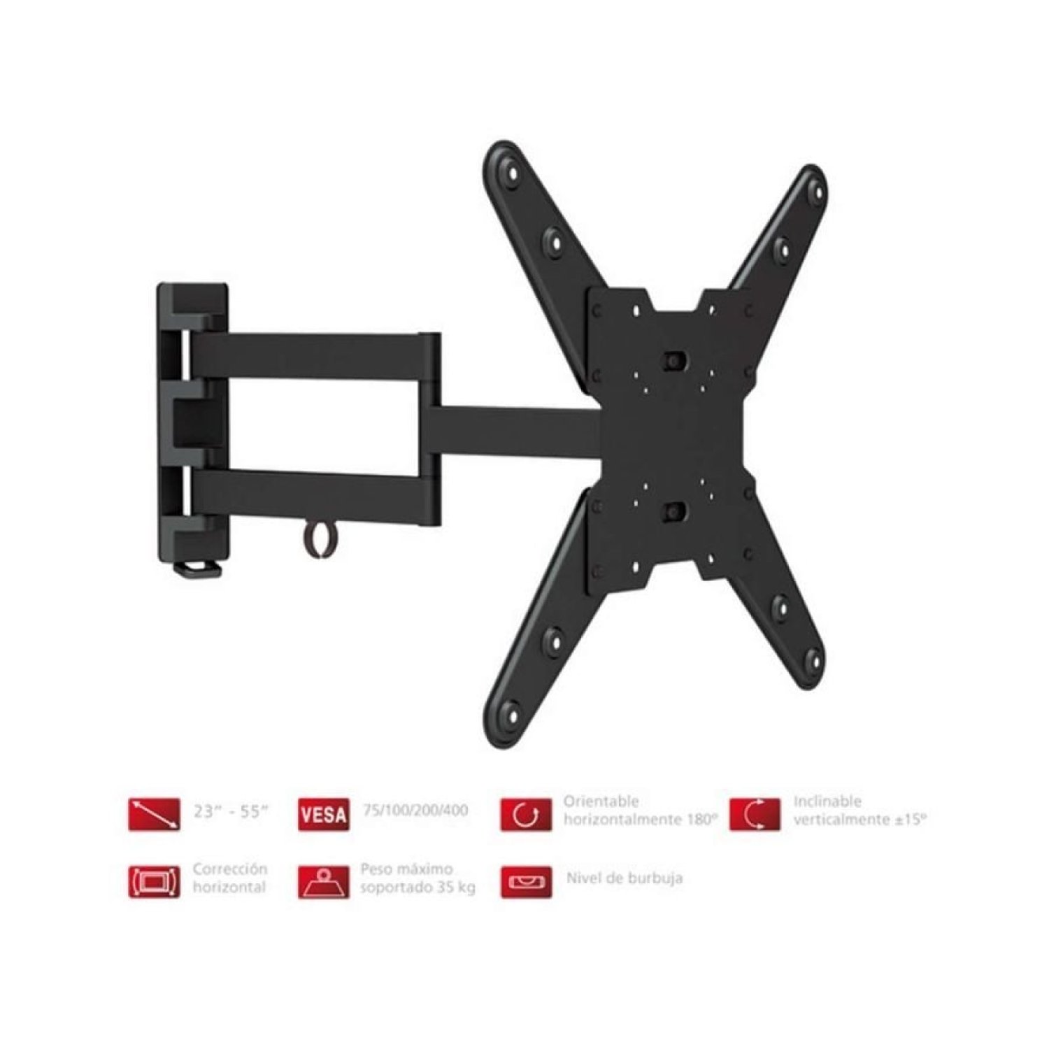 Fonestar STV-683N · Soporte Pared TV 23-55" · Orientable e Inclinable · Hasta 35kg