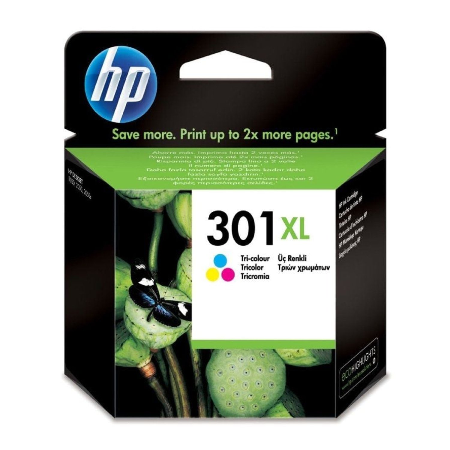 HP Cartucho Tinta nº301 XL · Alta Capacidad · Tricolor