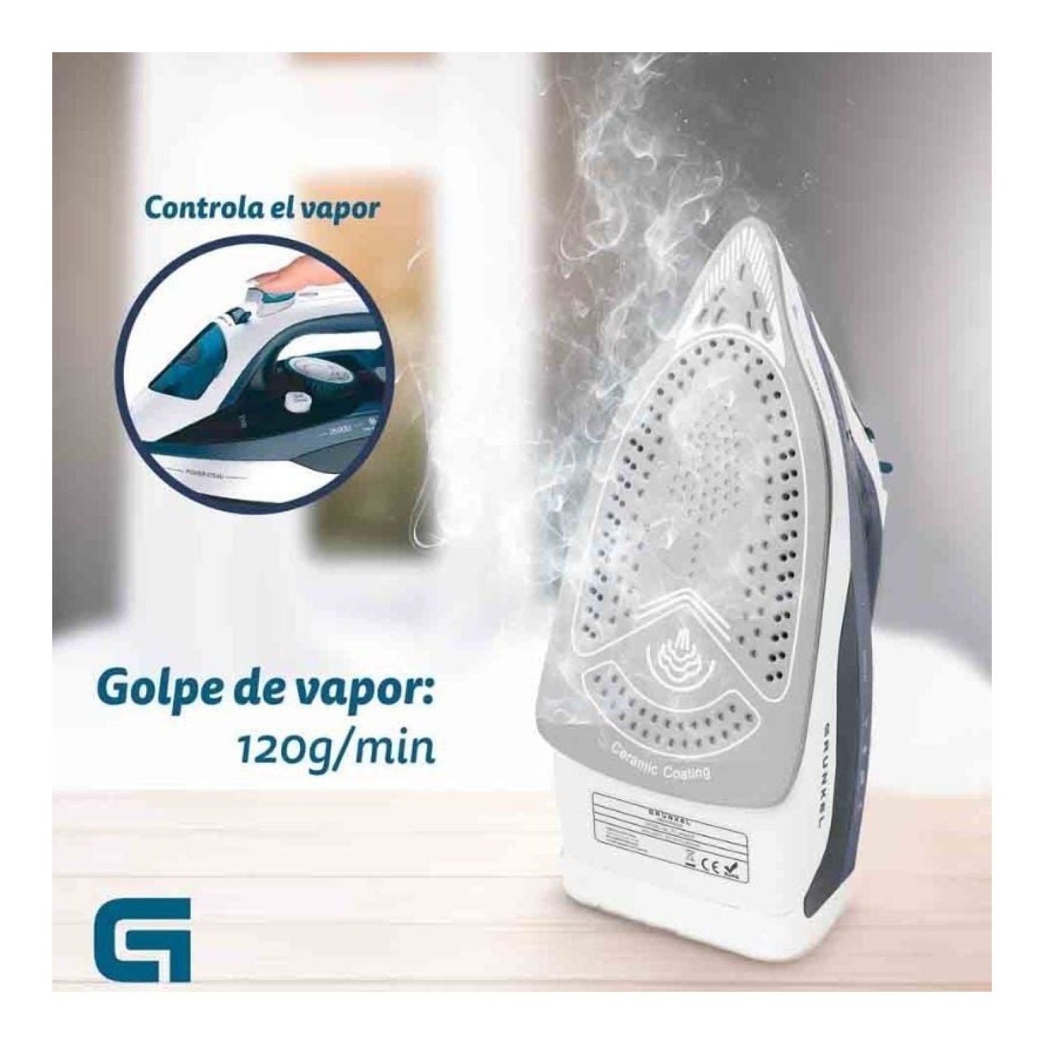 Grunkel PL-2600CE · Plancha Vapor · 2600W