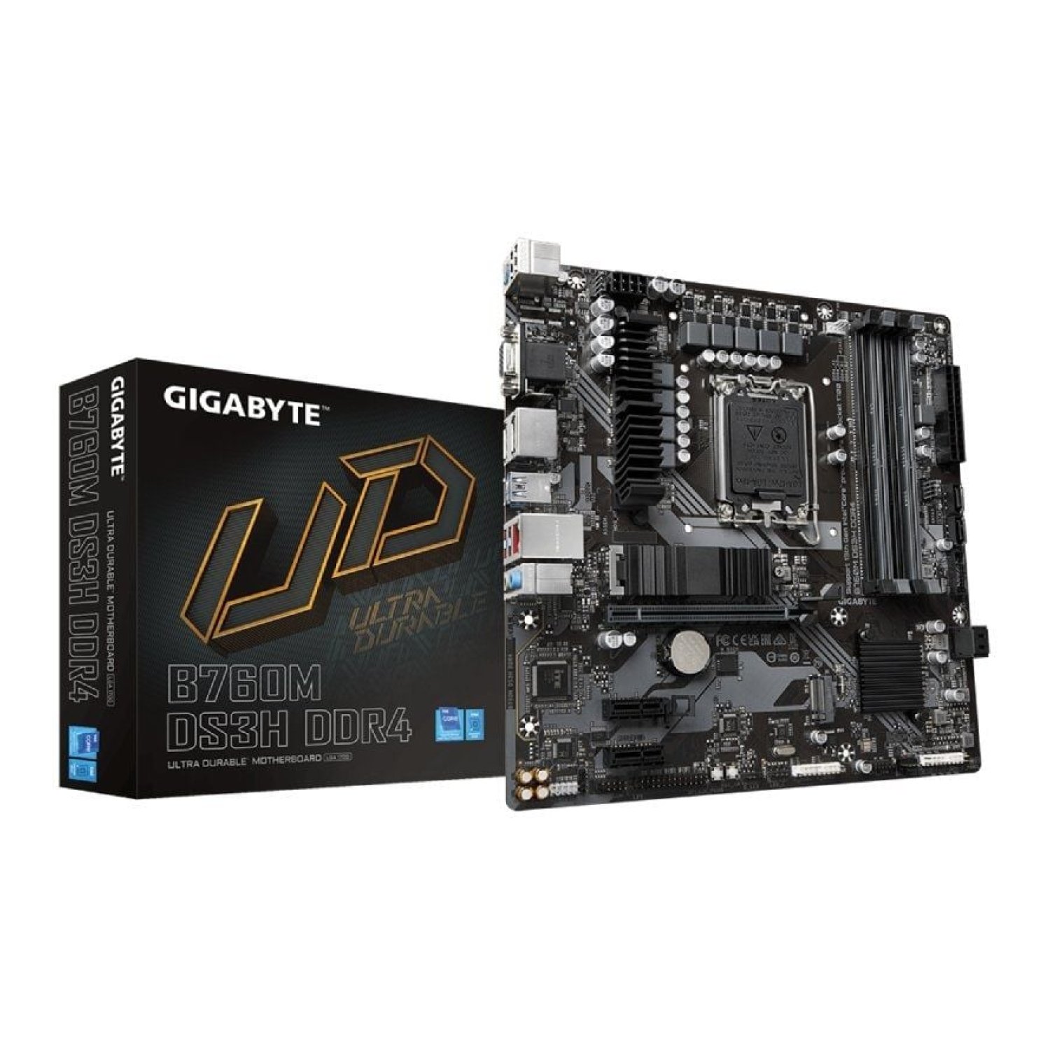 Gigabyte B760M DS3H · Socket 1700 · DDR4 · PCIe 4.0 · Micro ATX