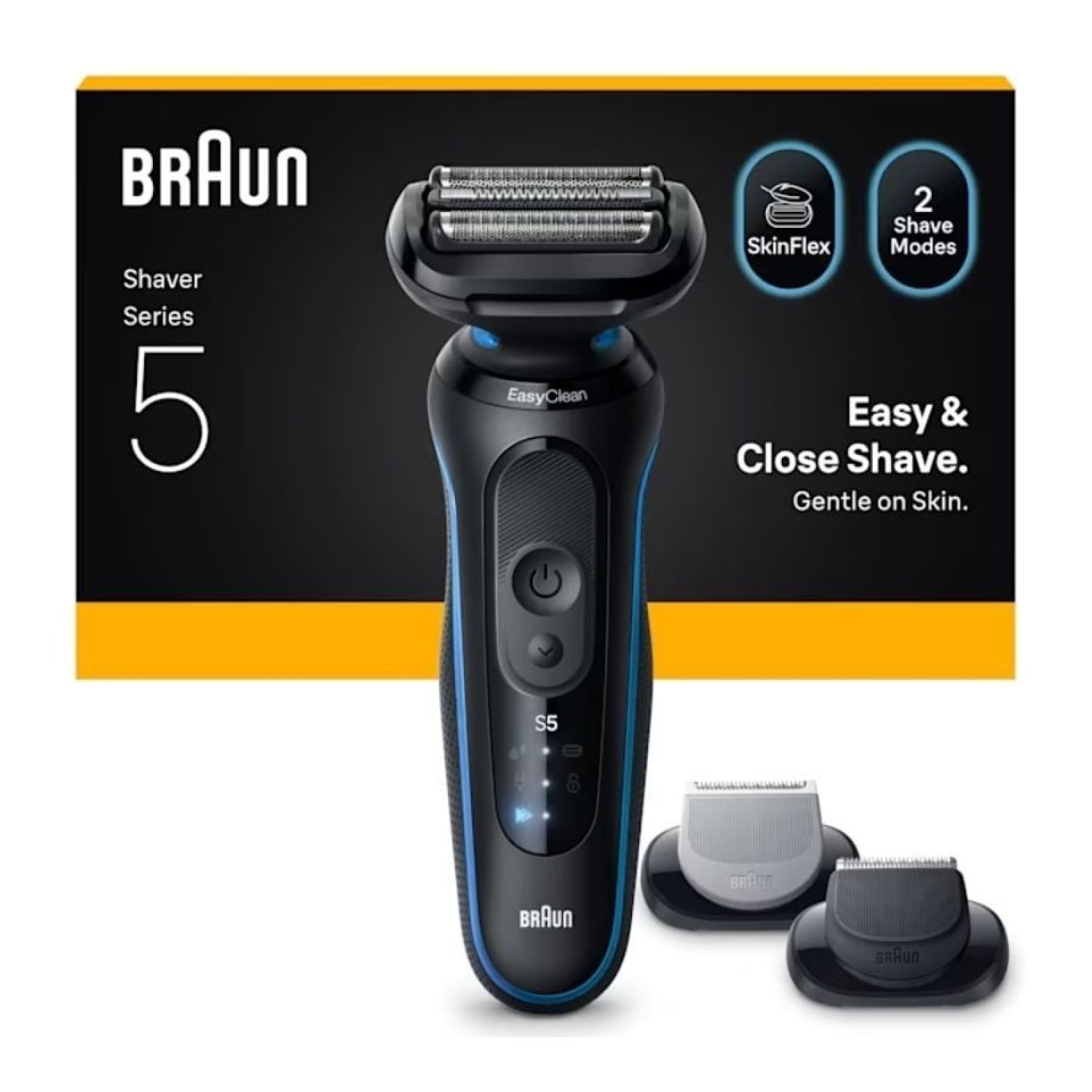 Braun Series 5 52-B1650S · Afeitadora Eléctrica · Con Batería · 2 Accesorios