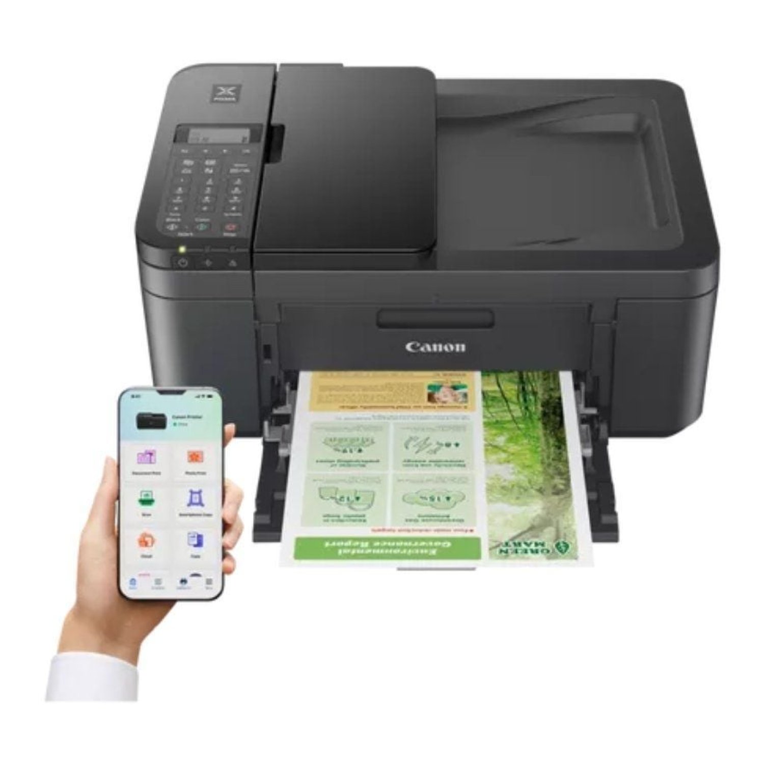 Canon PIXMA TR4755i · Multifunción Fotográfica · WiFi · Dúplex · Fax · Negra