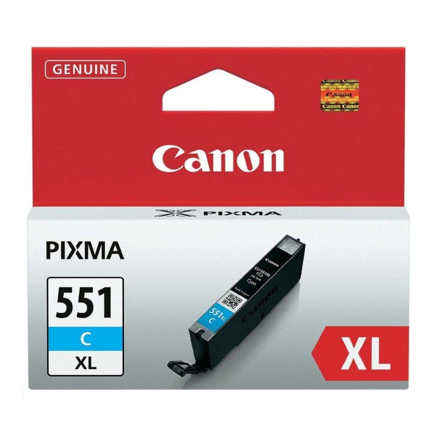Canon CLI-551C XL · Cartucho Tinta Original · Alta Capacidad · Cian