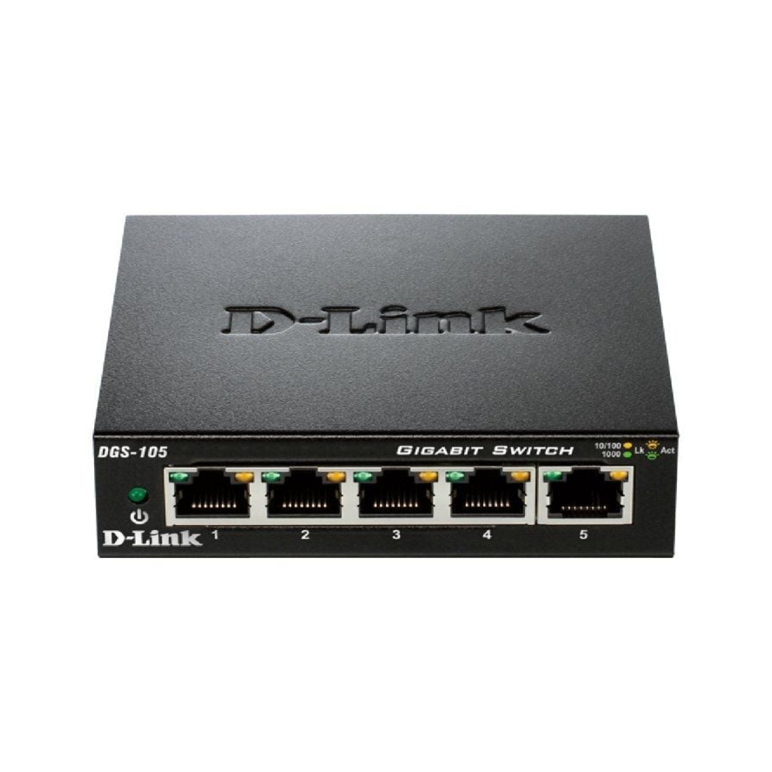 D-Link DGS-105 · Switch 5 Puertos · Gigabit 10/100/1000 Mbps · RJ-45
