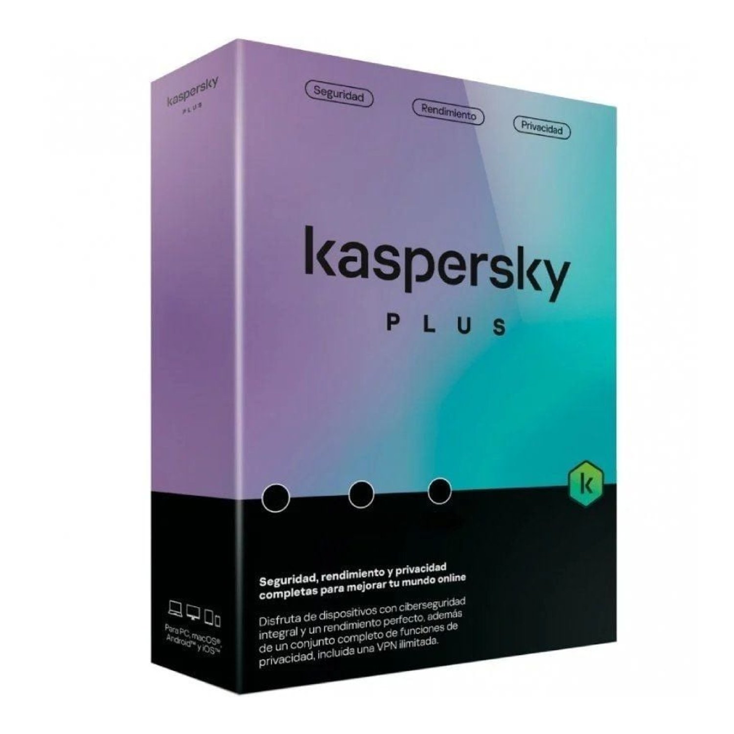Kaspersky Plus · Antivirus · 5 Dispositivos · 1 Año